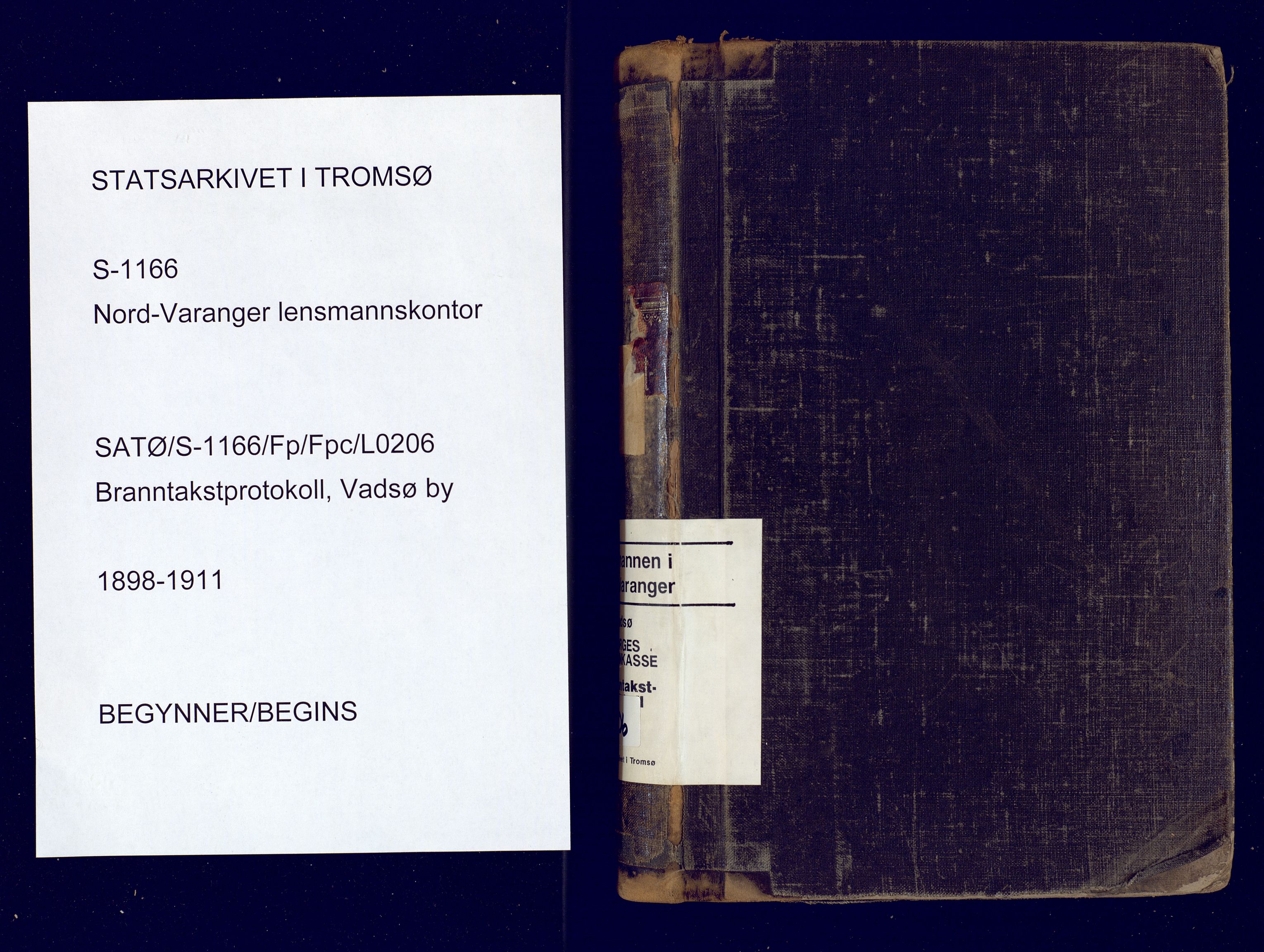 Nord-Varanger (Vadsø) lensmannskontor, AV/SATØ-S-1166/1/Fp/Fpc/L0206: Branntakstprotokoller Vadsø by, 1898-1911