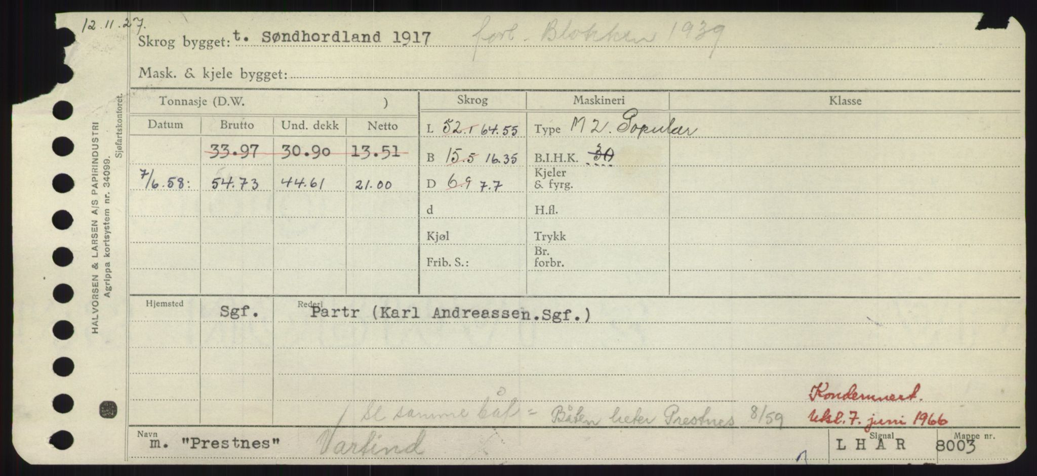 Sjøfartsdirektoratet med forløpere, Skipsmålingen, RA/S-1627/H/Hd/L0029: Fartøy, P, s. 549