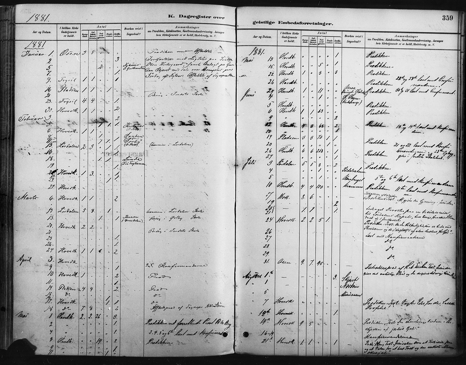 Trysil prestekontor, SAH/PREST-046/H/Ha/Haa/L0009: Ministerialbok nr. 9, 1881-1897, s. 359