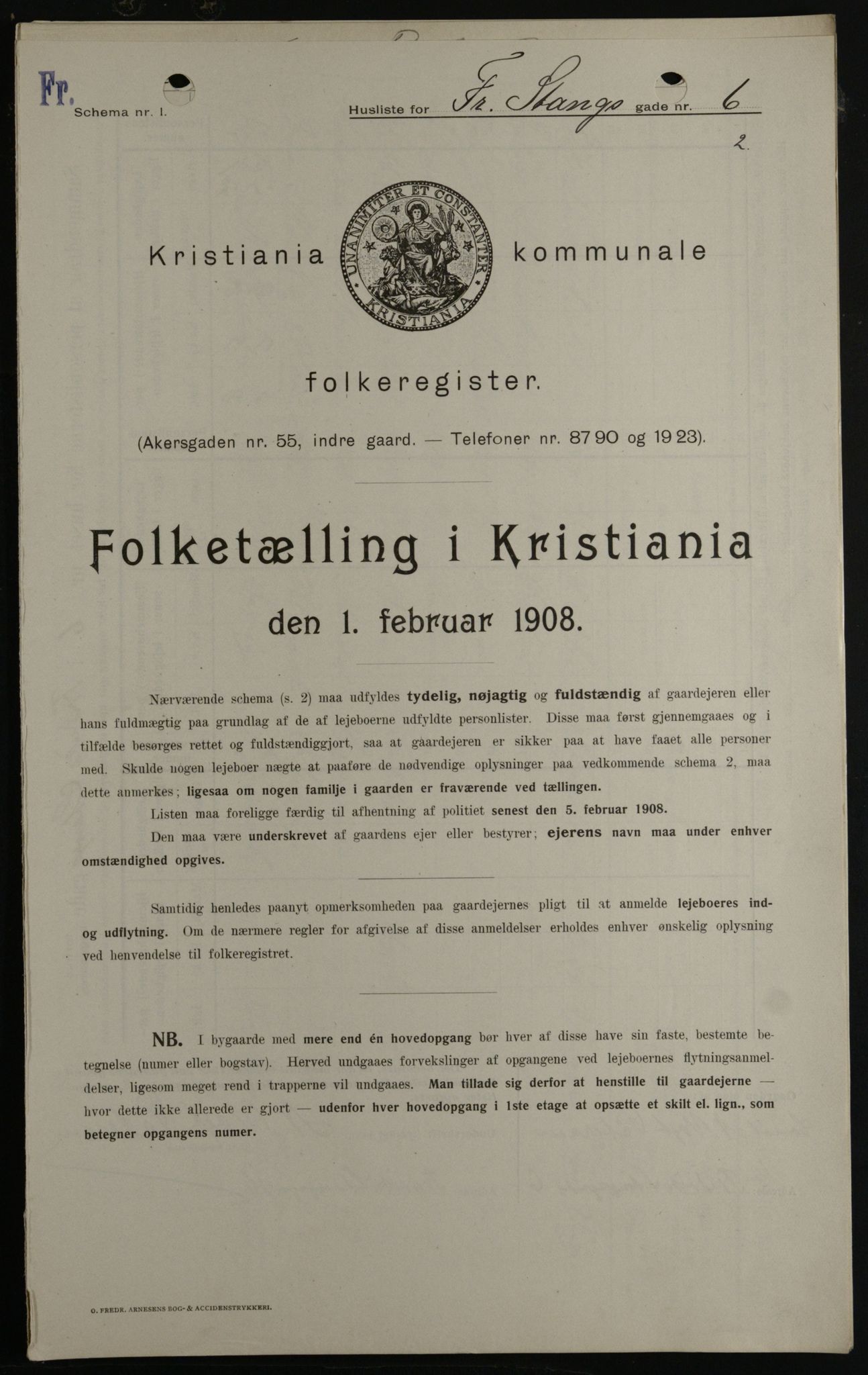 OBA, Kommunal folketelling 1.2.1908 for Kristiania kjøpstad, 1908, s. 24039