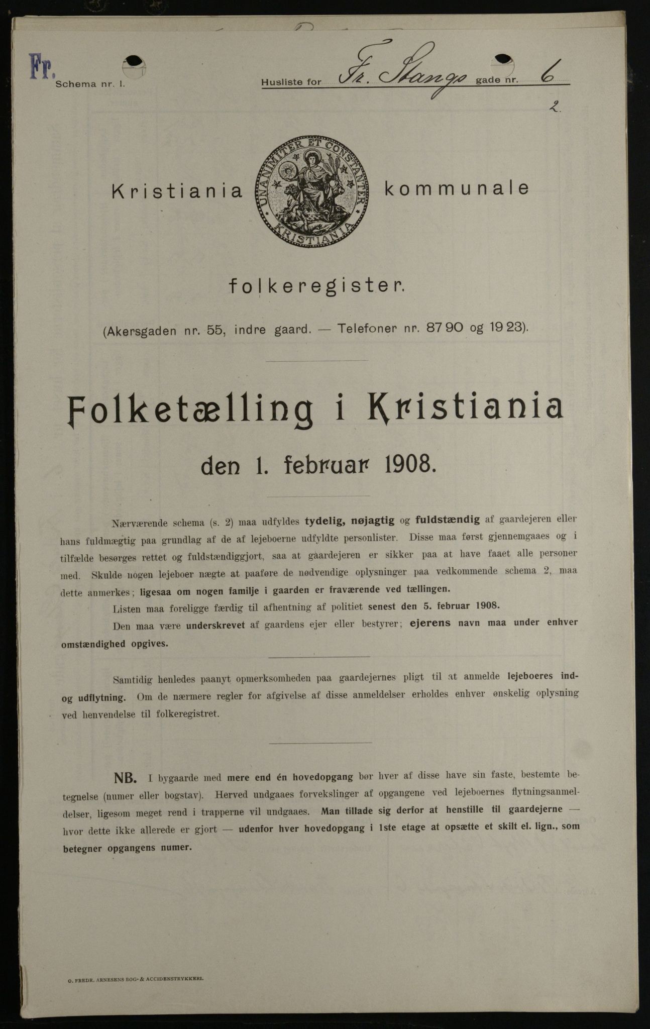 OBA, Kommunal folketelling 1.2.1908 for Kristiania kjøpstad, 1908, s. 24039