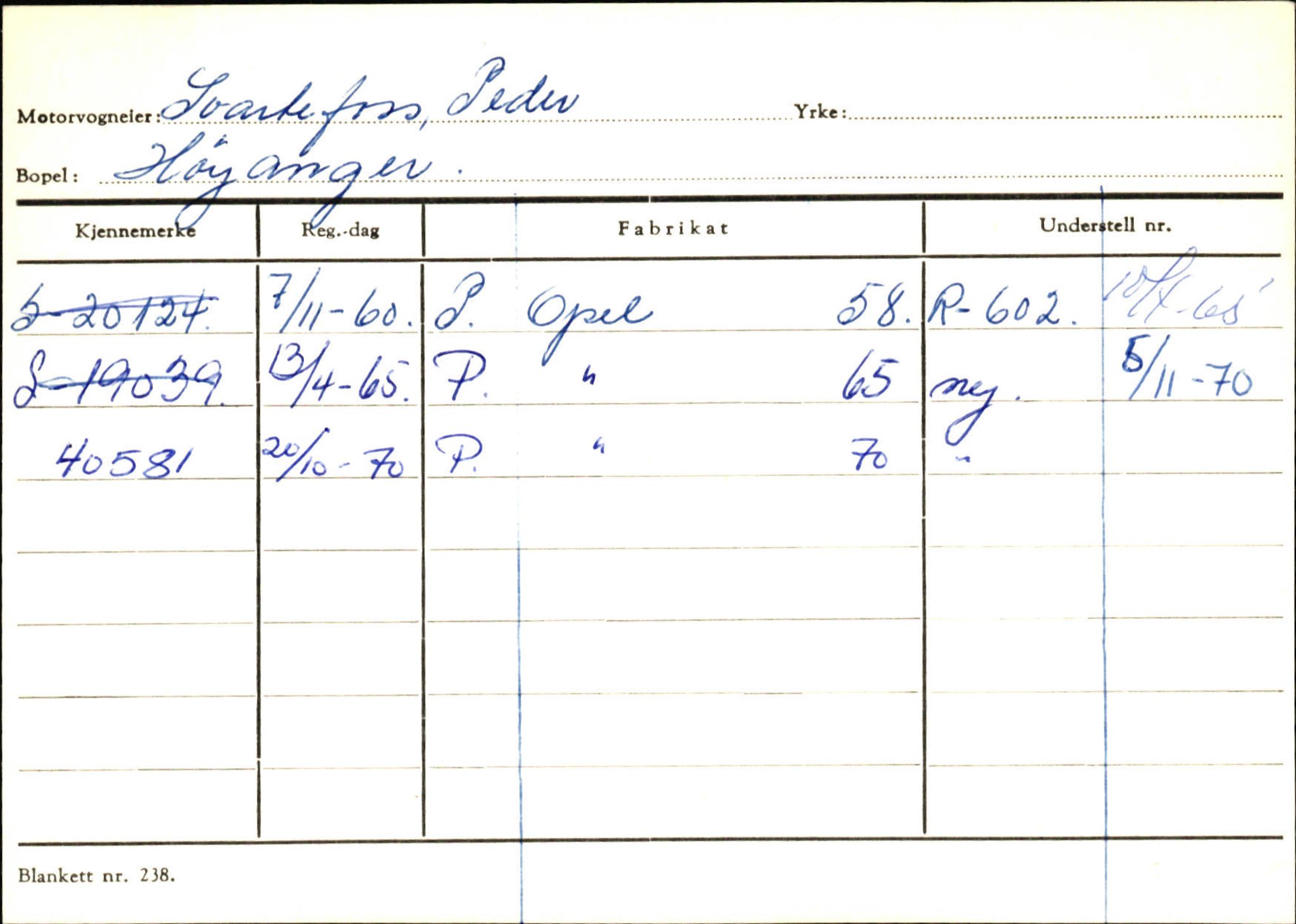 Statens vegvesen, Sogn og Fjordane vegkontor, AV/SAB-A-5301/4/F/L0131: Eigarregister Høyanger P-Å. Stryn S-Å, 1945-1975, s. 450