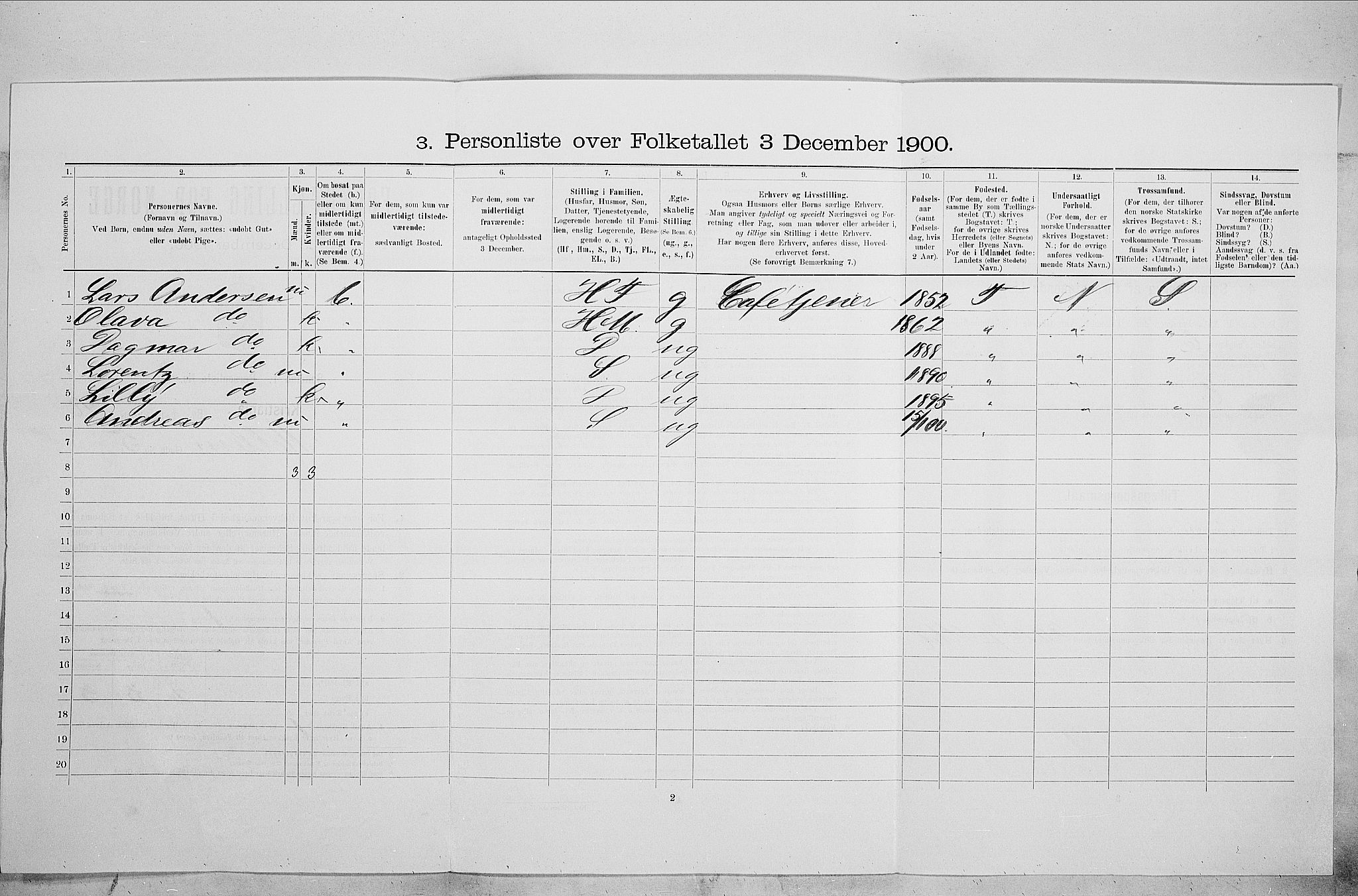 SAO, Folketelling 1900 for 0301 Kristiania kjøpstad, 1900, s. 59072