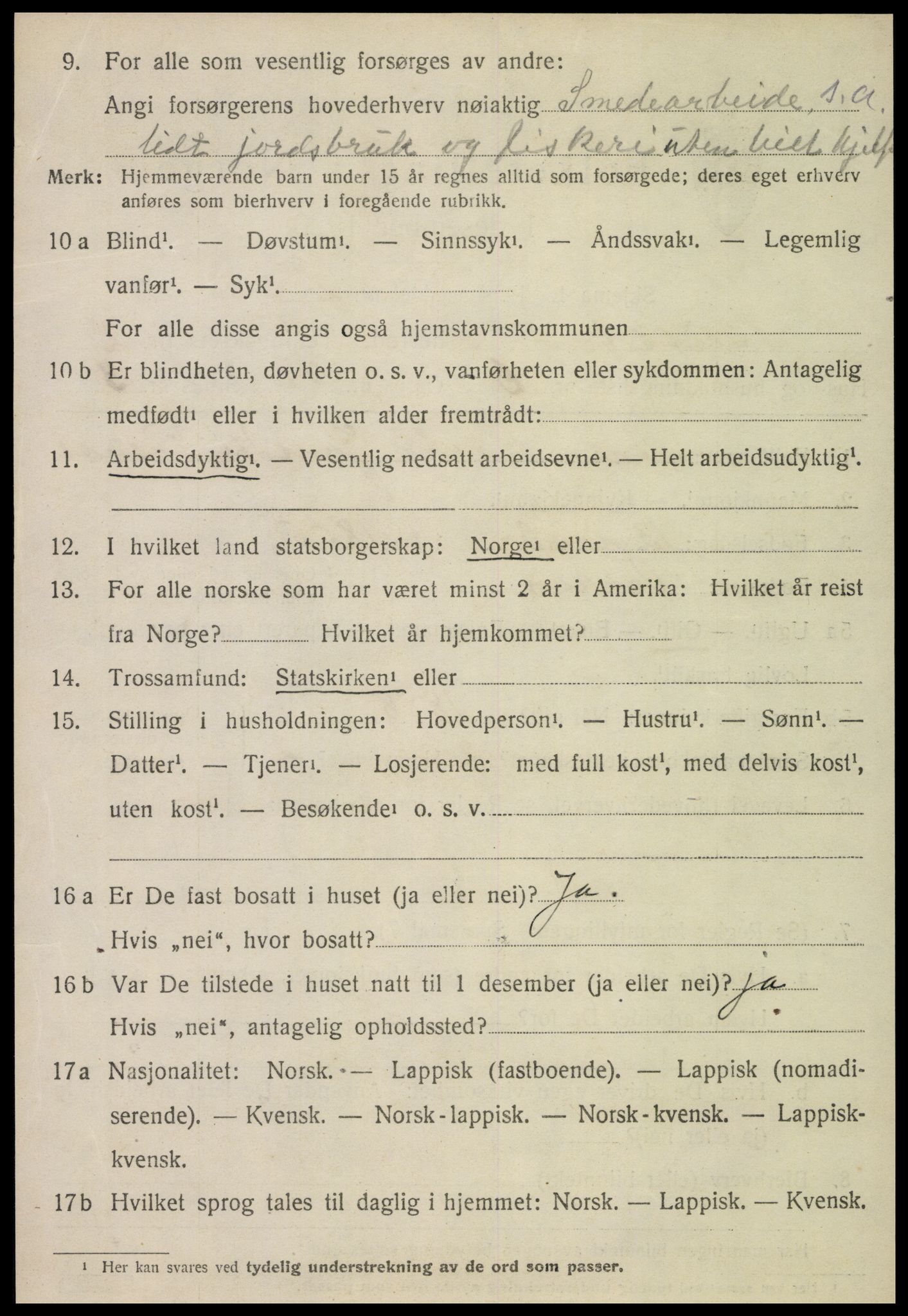 SAT, Folketelling 1920 for 1727 Beitstad herred, 1920, s. 1496