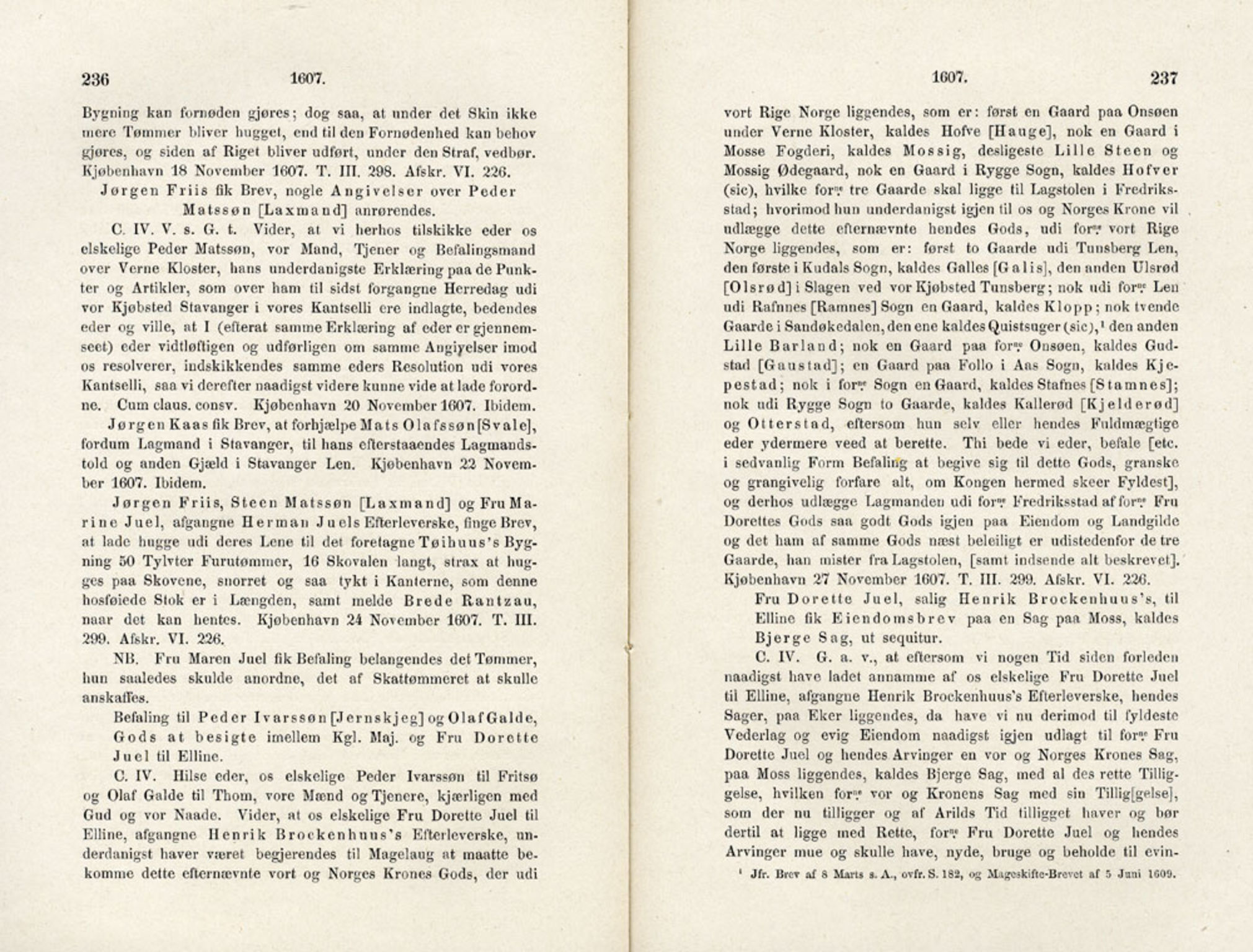 Publikasjoner utgitt av Det Norske Historiske Kildeskriftfond, PUBL/-/-/-: Norske Rigs-Registranter, bind 4, 1603-1618, s. 236-237