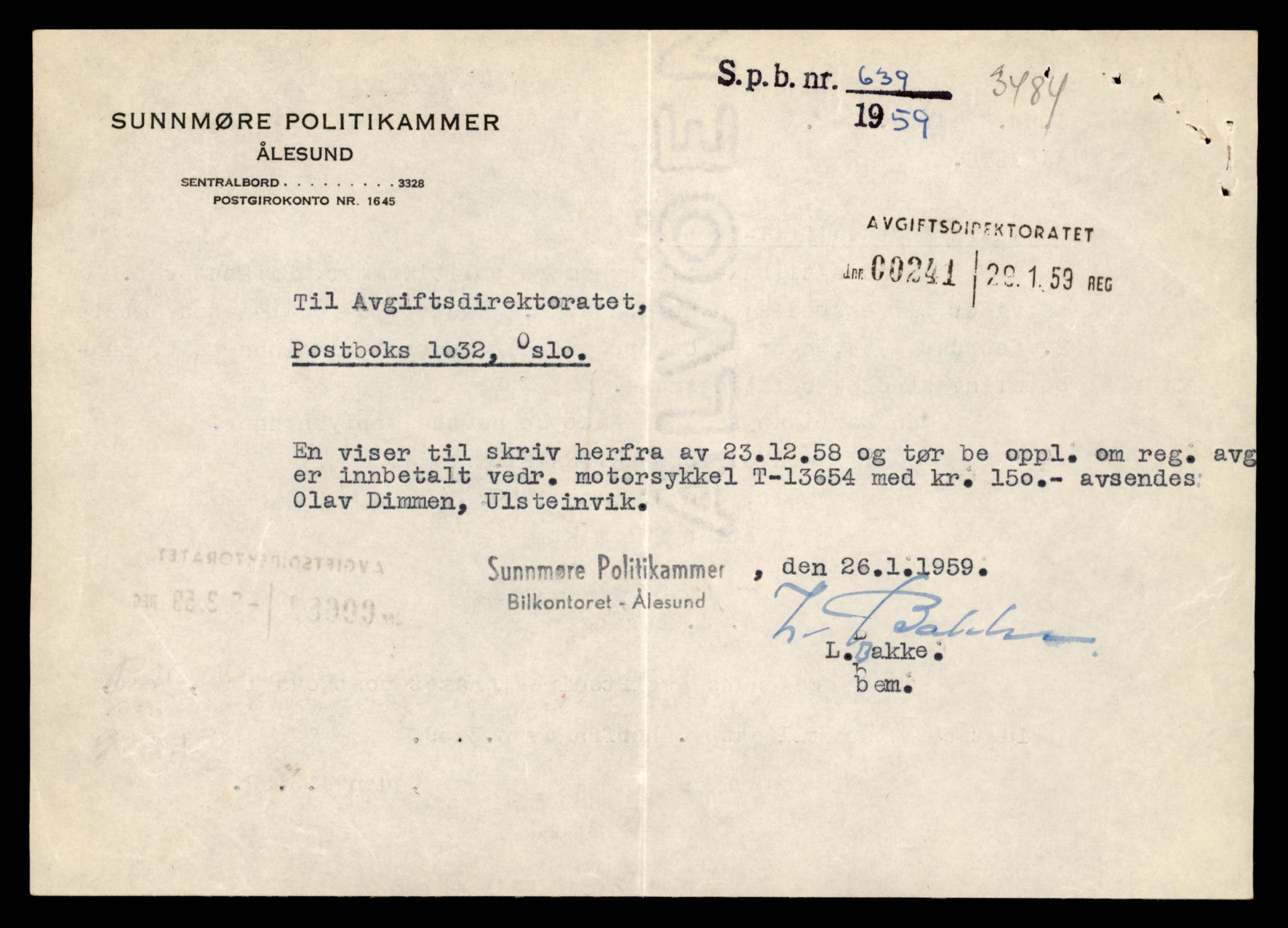 Møre og Romsdal vegkontor - Ålesund trafikkstasjon, AV/SAT-A-4099/F/Fe/L0040: Registreringskort for kjøretøy T 13531 - T 13709, 1927-1998, s. 2224