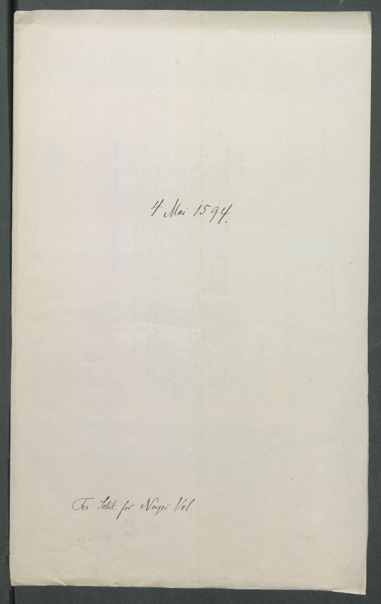 Riksarkivets diplomsamling, AV/RA-EA-5965/F02/L0098: Dokumenter, 1594, s. 23