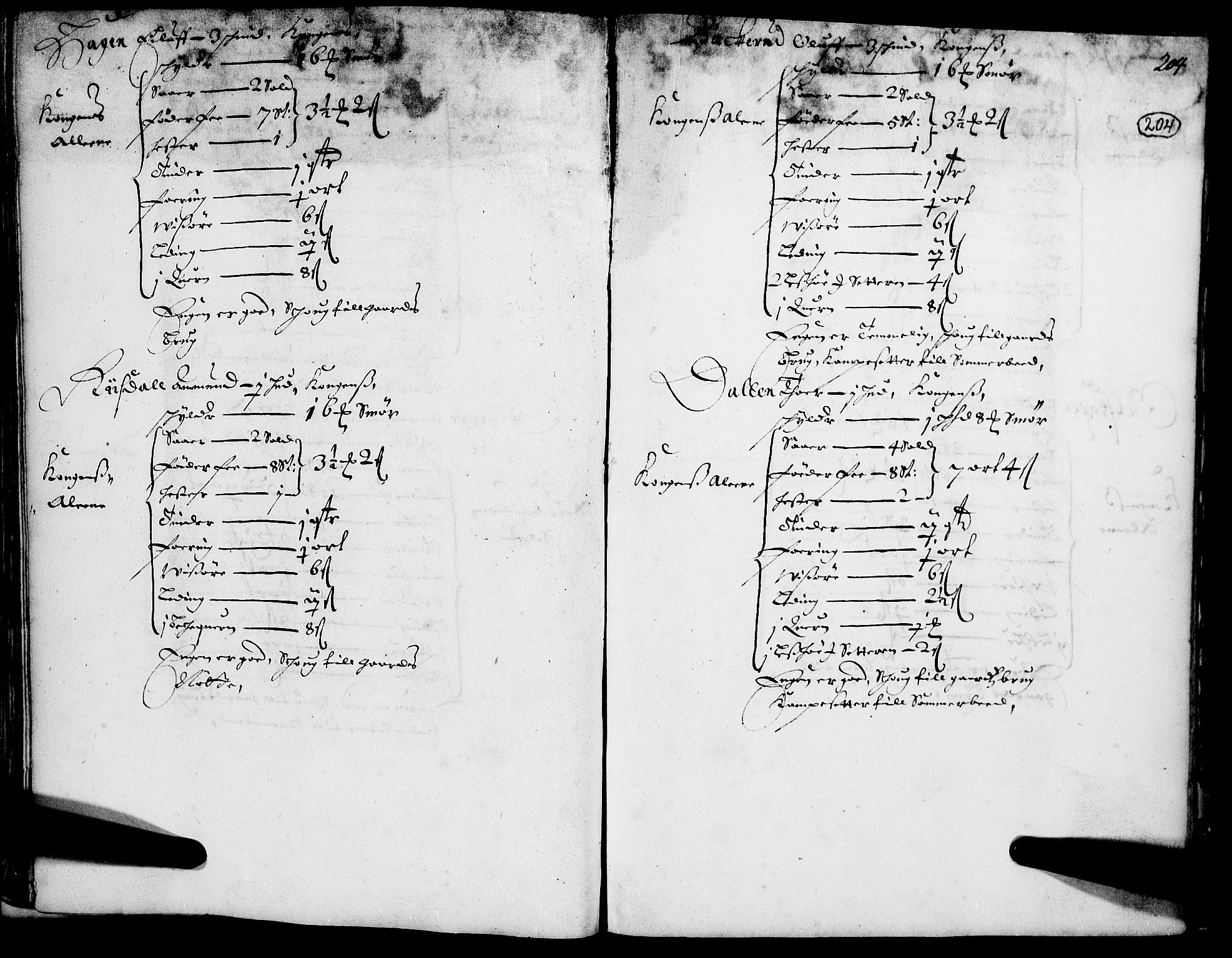 Rentekammeret inntil 1814, Realistisk ordnet avdeling, RA/EA-4070/N/Nb/Nba/L0014: Gudbrandsdalen fogderi, 1. del, 1668, s. 203b-204a