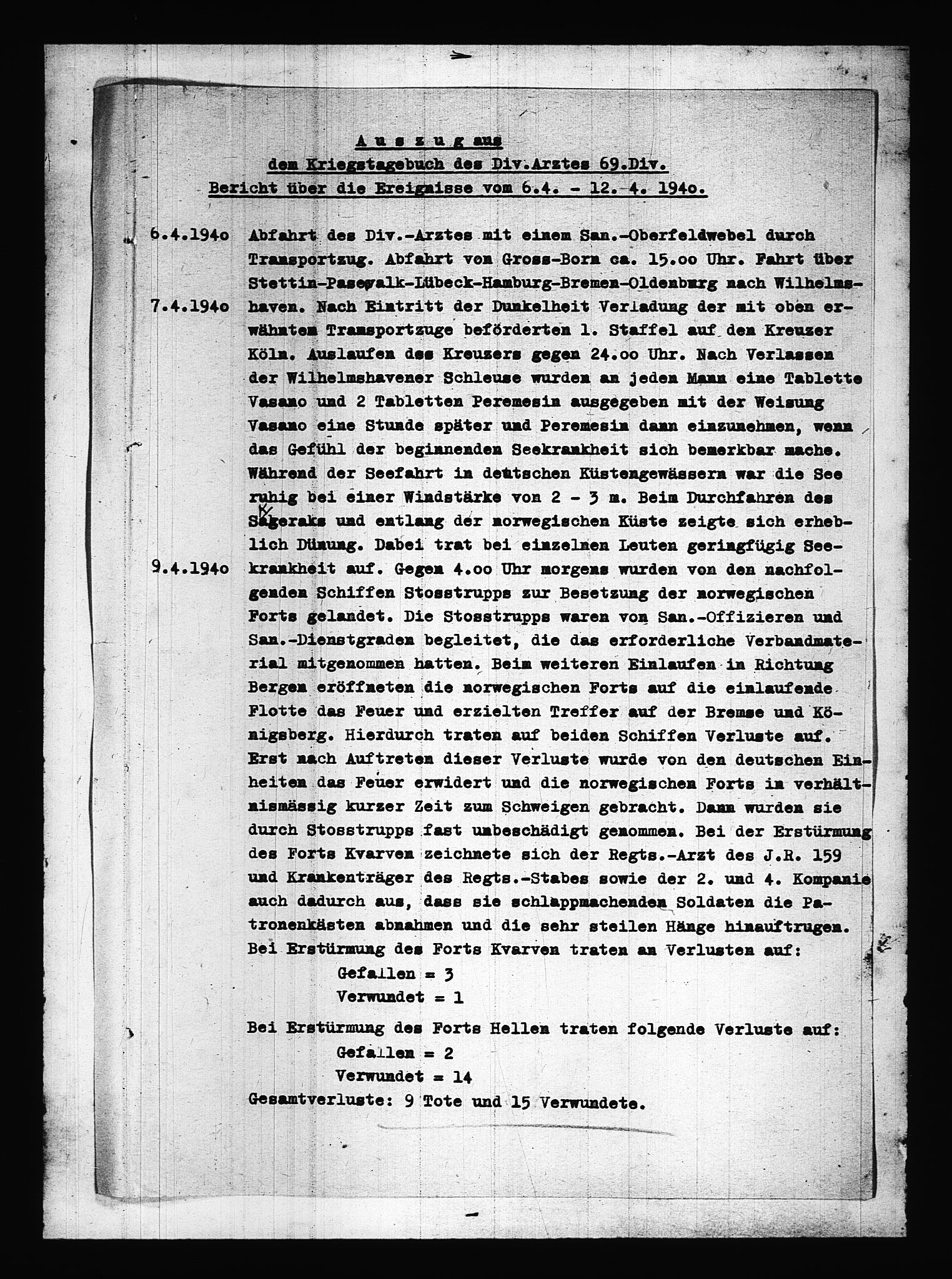 Documents Section, RA/RAFA-2200/V/L0086: Amerikansk mikrofilm "Captured German Documents".
Box No. 725.  FKA jnr. 601/1954., 1940, s. 421