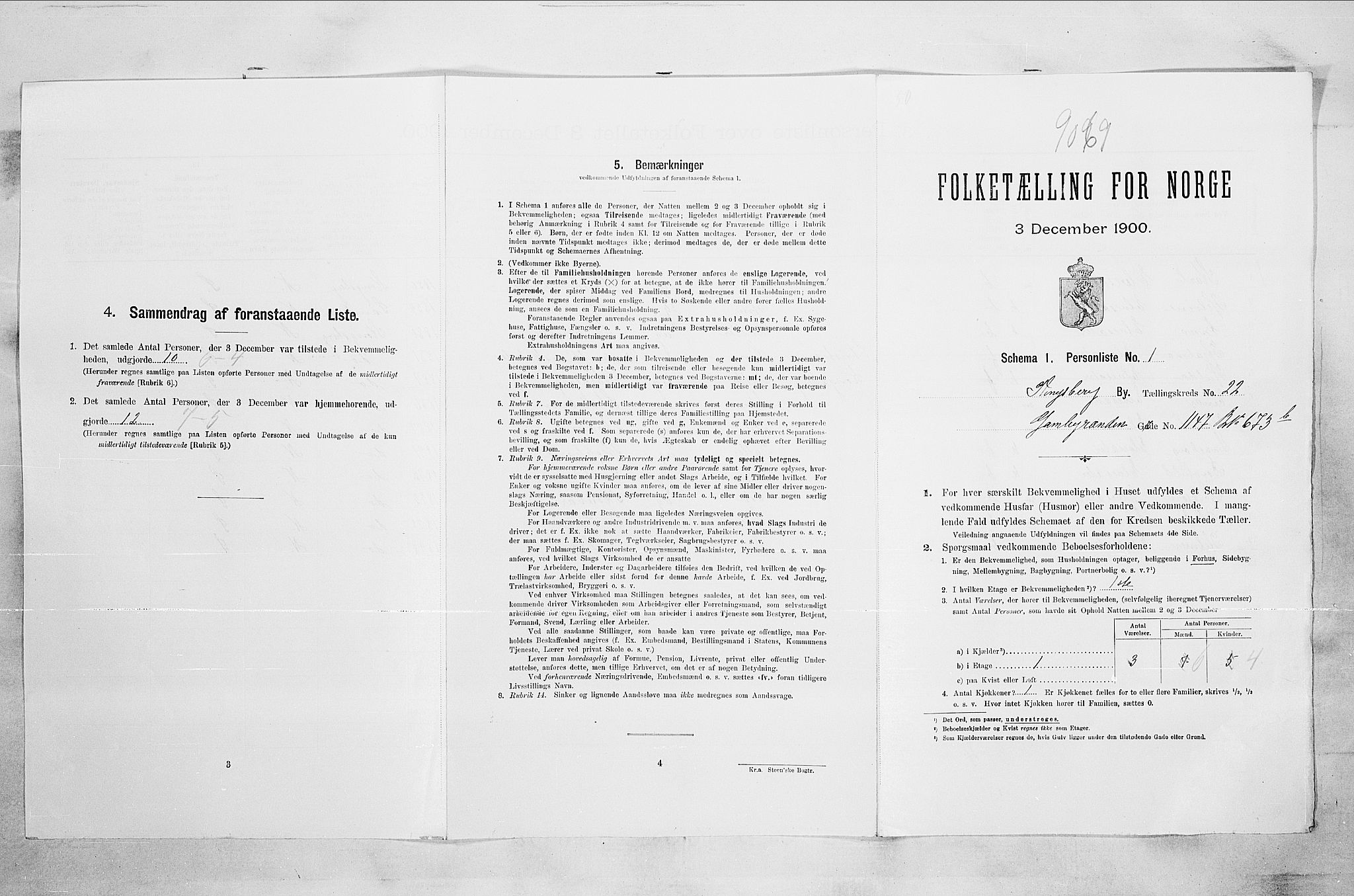 RA, Folketelling 1900 for 0604 Kongsberg kjøpstad, 1900, s. 4490