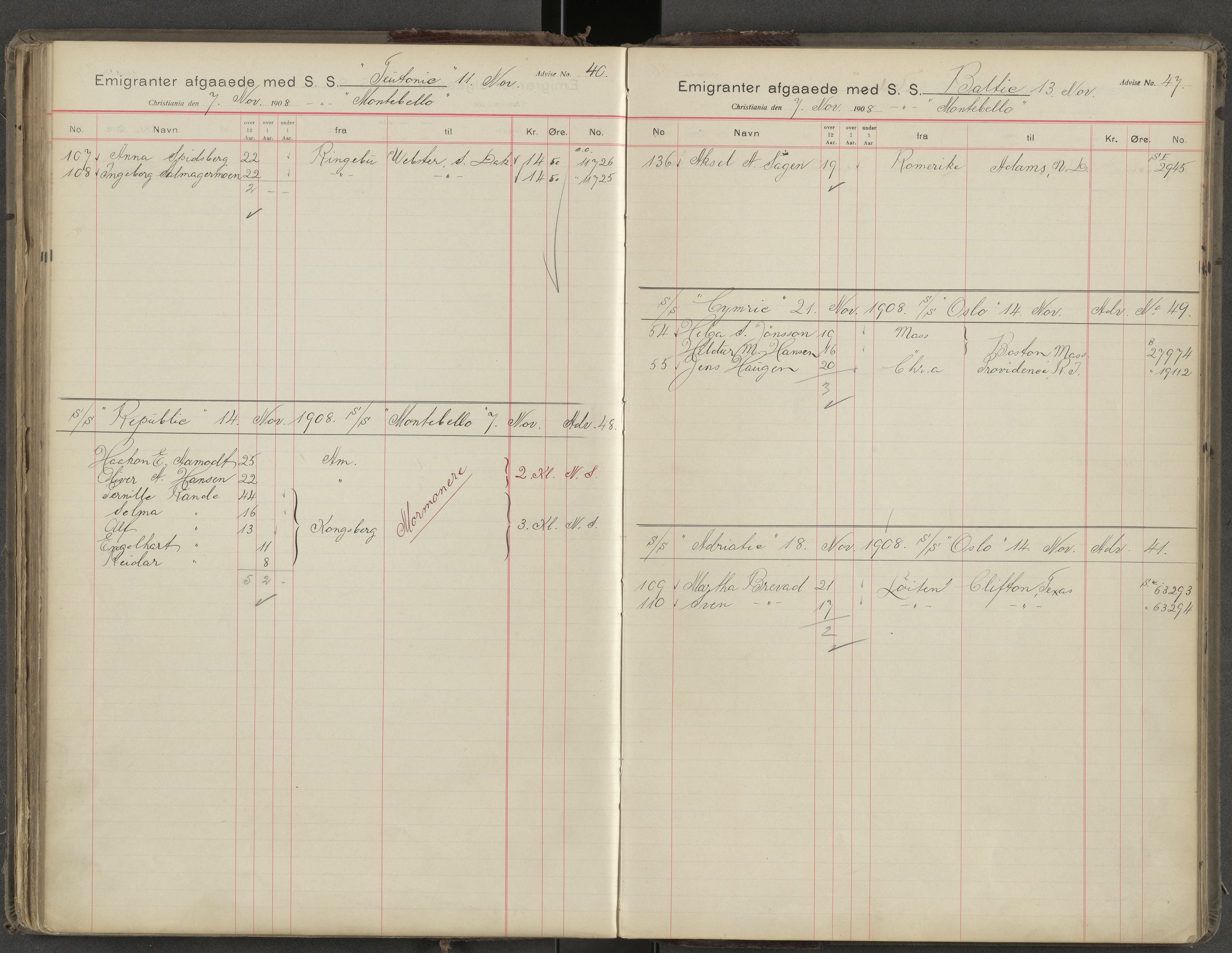 White Star-linjen, AV/SAO-PAO-0201/R/Rb/L0001: Forskudd, 1904-1910, s. 130