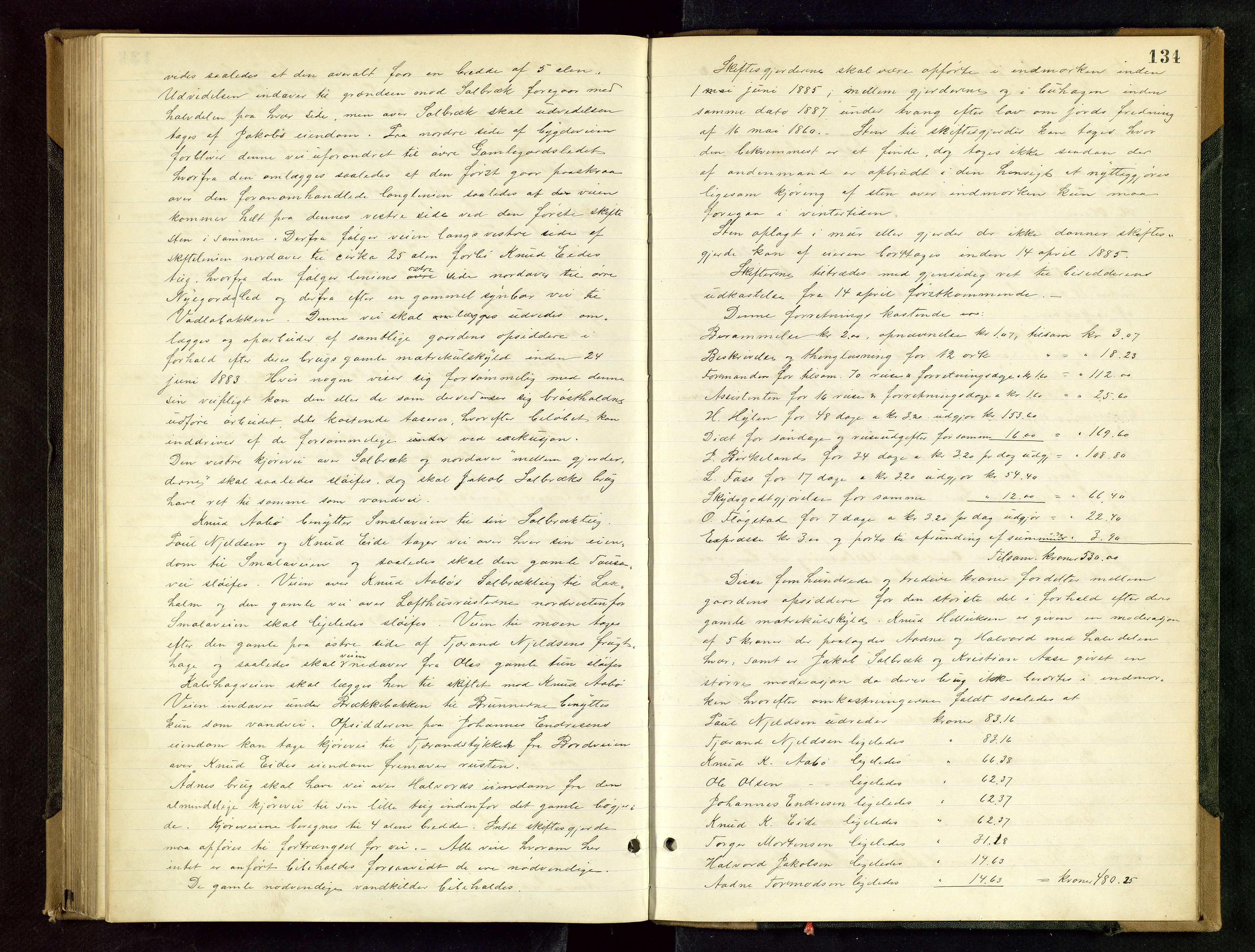 Rogaland jordskifterett, AV/SAST-A-102426/Oa/L0008: Forhandlingsprotokoll, 1878-1882, s. 134