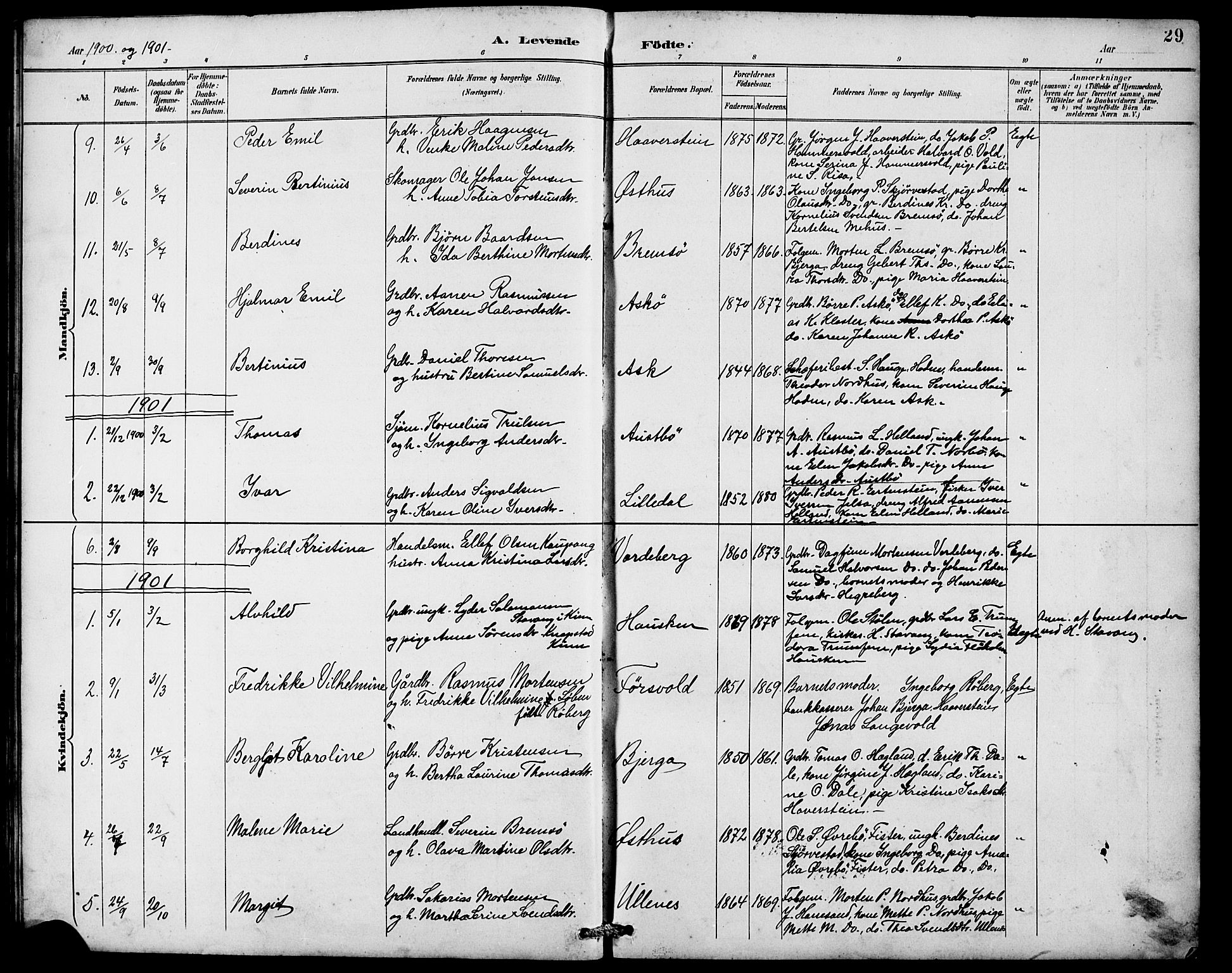 Rennesøy sokneprestkontor, SAST/A -101827/H/Ha/Hab/L0010: Klokkerbok nr. B 9, 1890-1918, s. 29