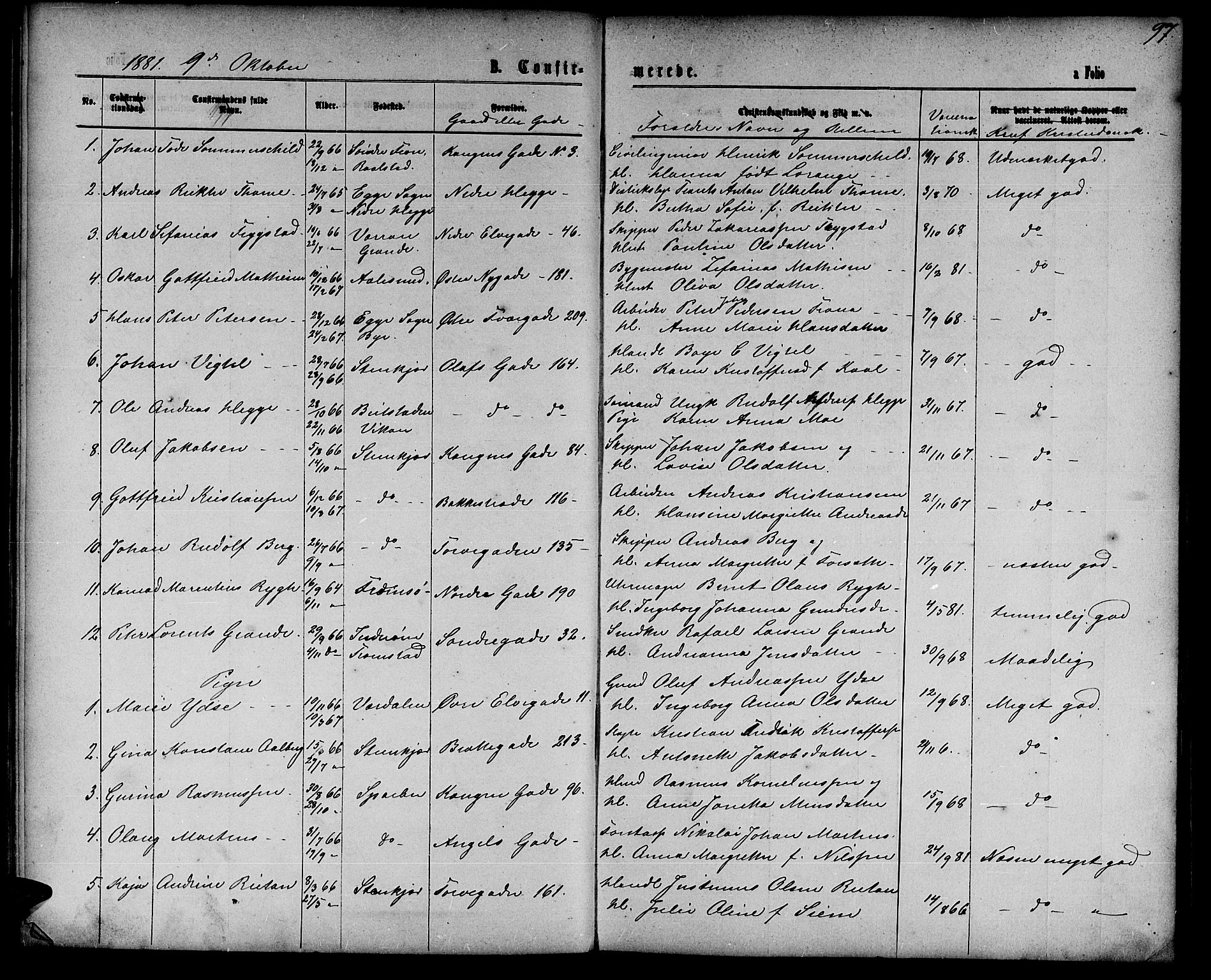 Ministerialprotokoller, klokkerbøker og fødselsregistre - Nord-Trøndelag, SAT/A-1458/739/L0373: Klokkerbok nr. 739C01, 1865-1882, s. 97