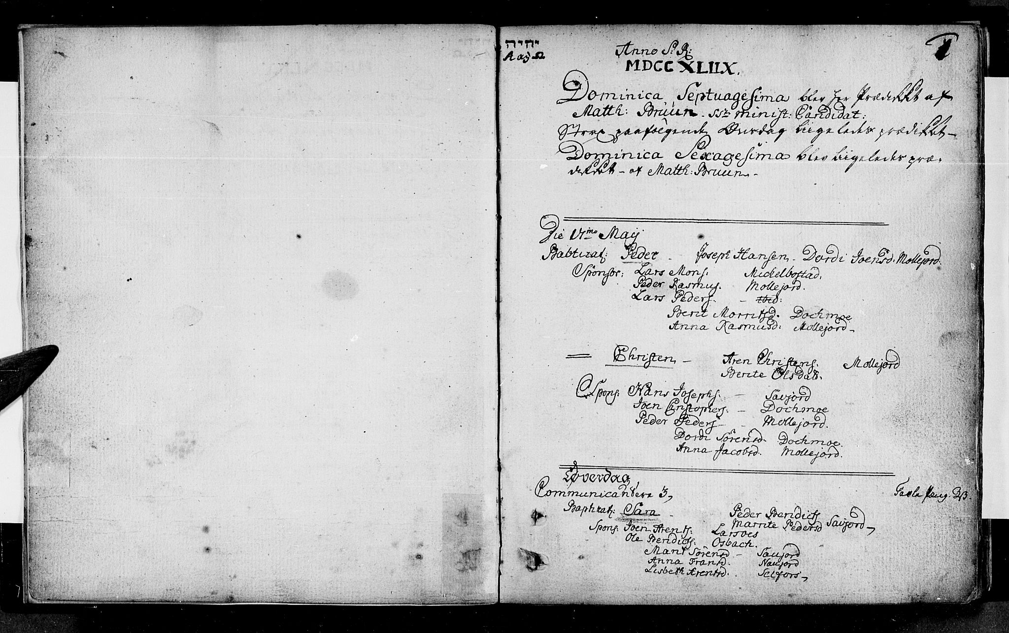 Ministerialprotokoller, klokkerbøker og fødselsregistre - Nordland, AV/SAT-A-1459/846/L0643: Ministerialbok nr. 846A01, 1748-1804, s. 1