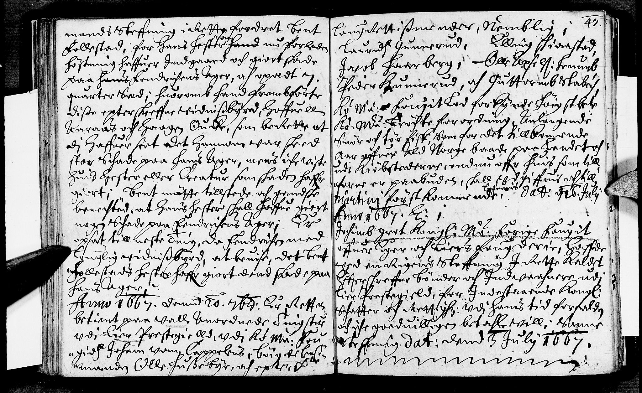 Lier, Røyken og Hurum sorenskriveri, SAKO/A-89/F/Fa/L0008: Tingbok, 1667, s. 47