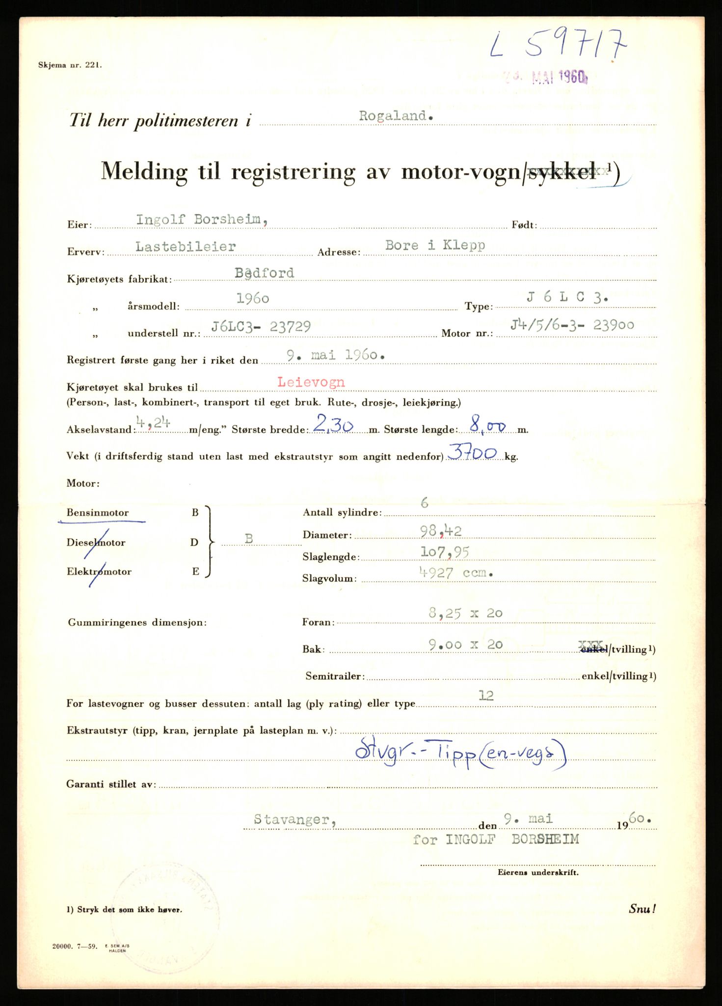 Stavanger trafikkstasjon, SAST/A-101942/0/F/L0058: L-58000 - L-59999, 1930-1971, s. 2131