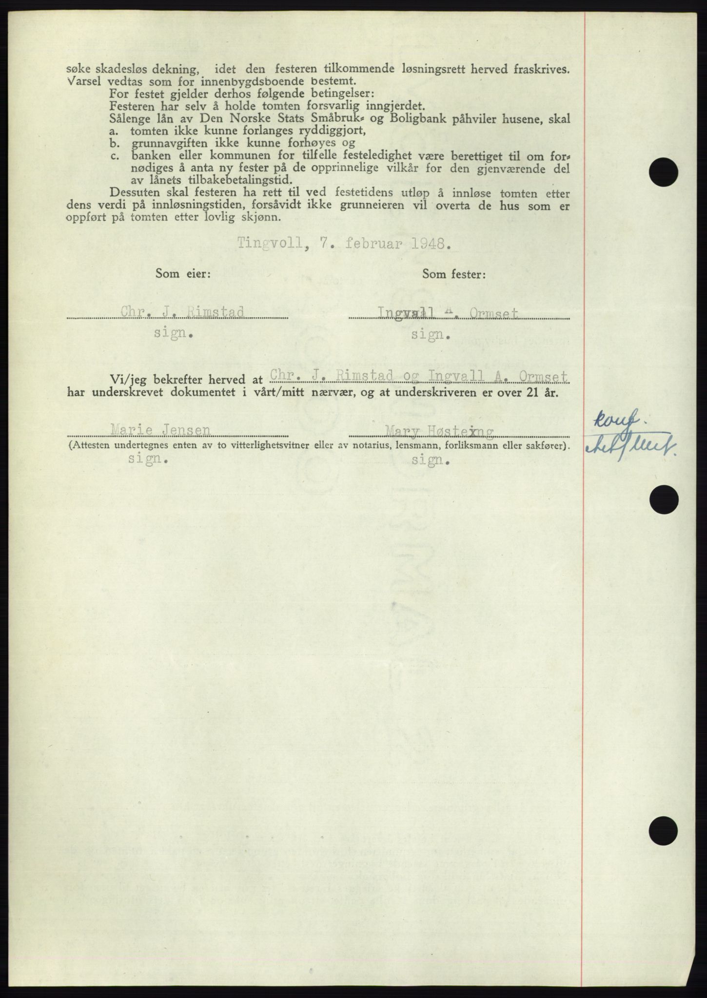 Nordmøre sorenskriveri, AV/SAT-A-4132/1/2/2Ca: Pantebok nr. B99, 1948-1948, Dagboknr: 2240/1948