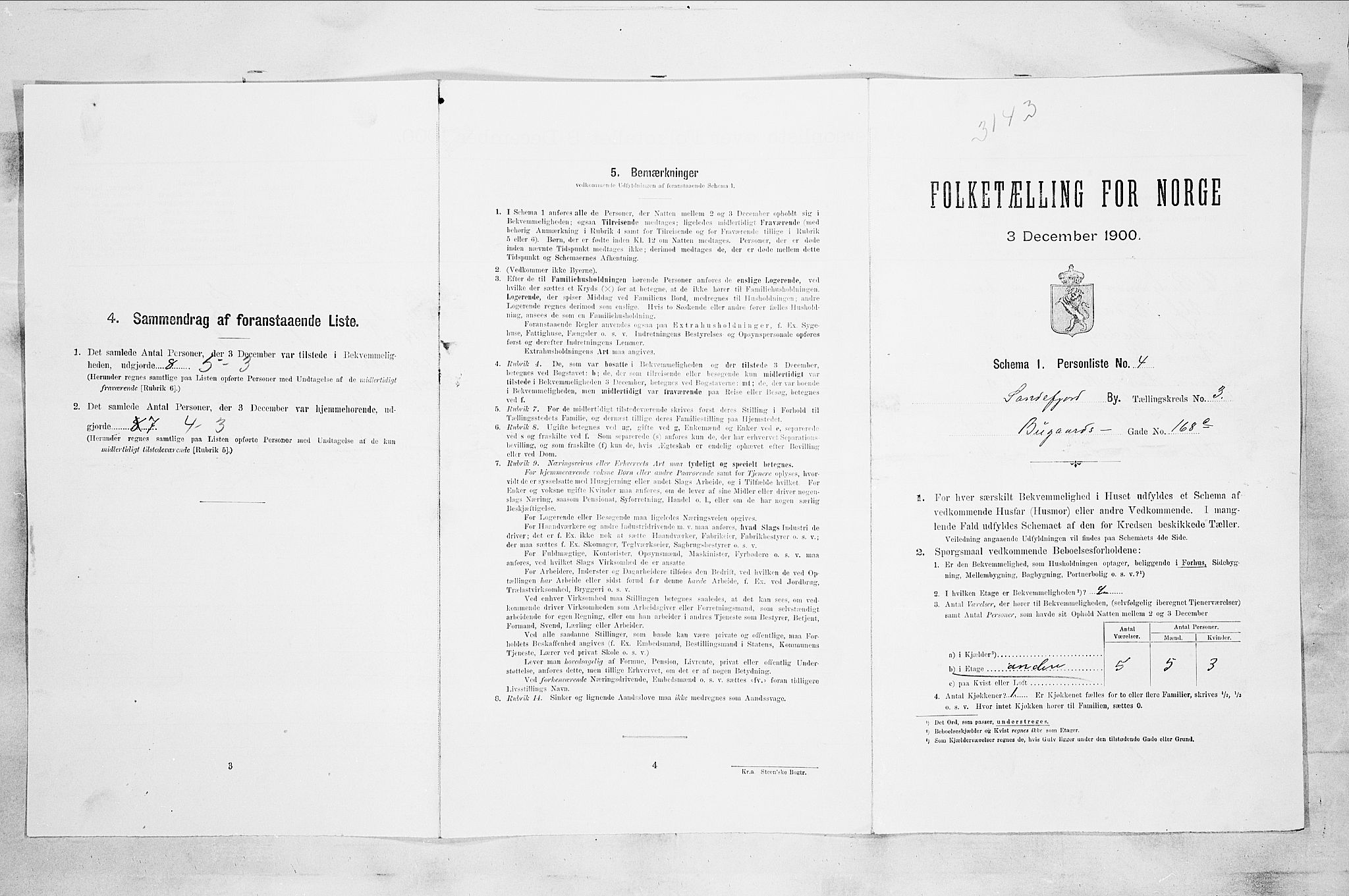 RA, Folketelling 1900 for 0706 Sandefjord kjøpstad, 1900, s. 711