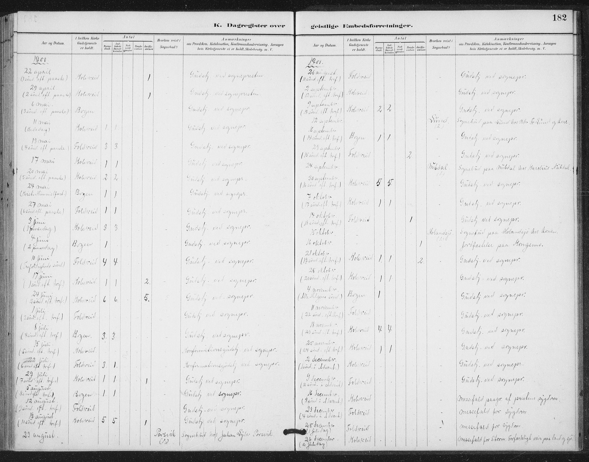 Ministerialprotokoller, klokkerbøker og fødselsregistre - Nord-Trøndelag, AV/SAT-A-1458/783/L0660: Ministerialbok nr. 783A02, 1886-1918, s. 182