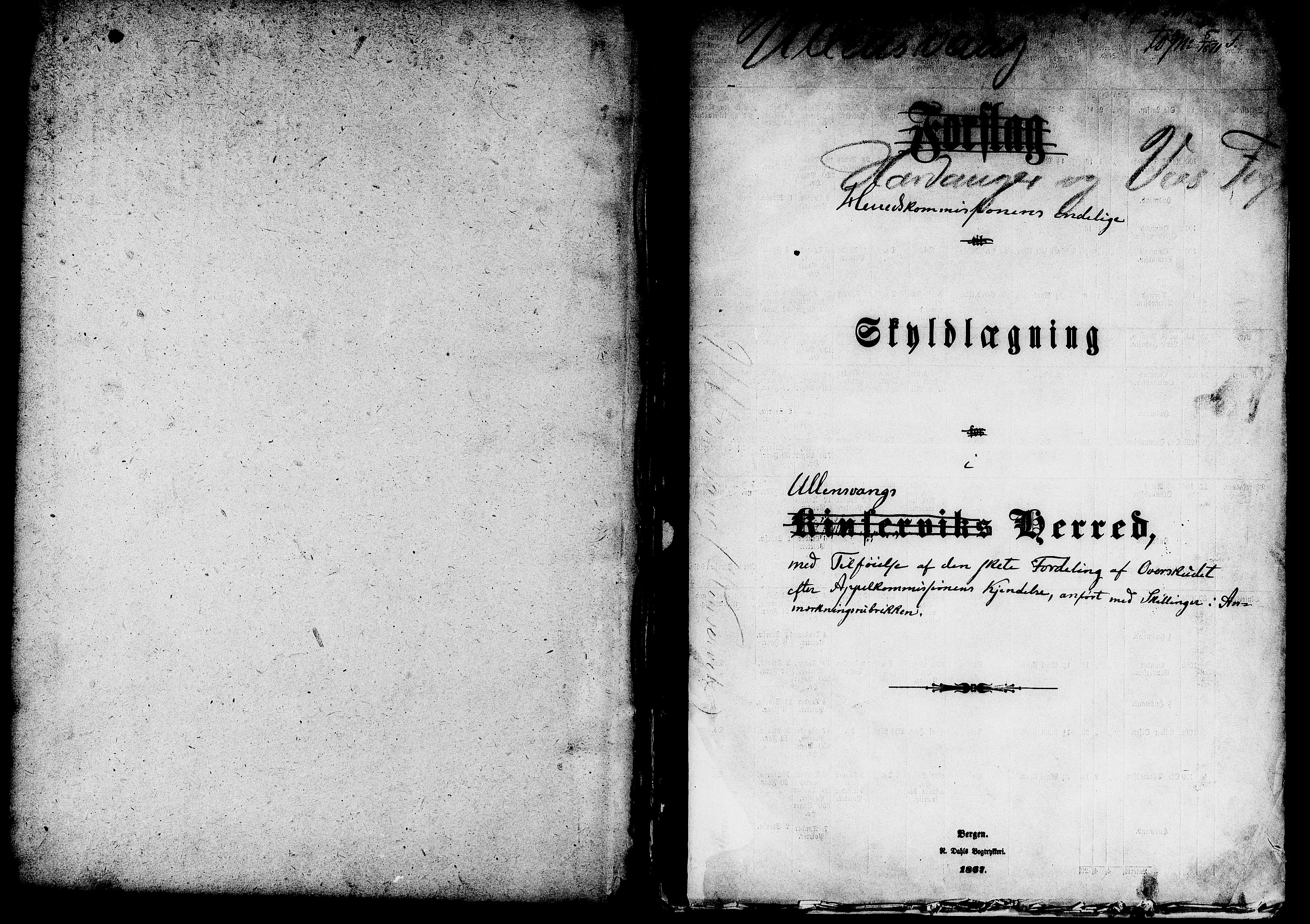 Matrikkelrevisjonen av 1863, RA/S-1530/F/Fe/L0245: Ullensvang, 1863