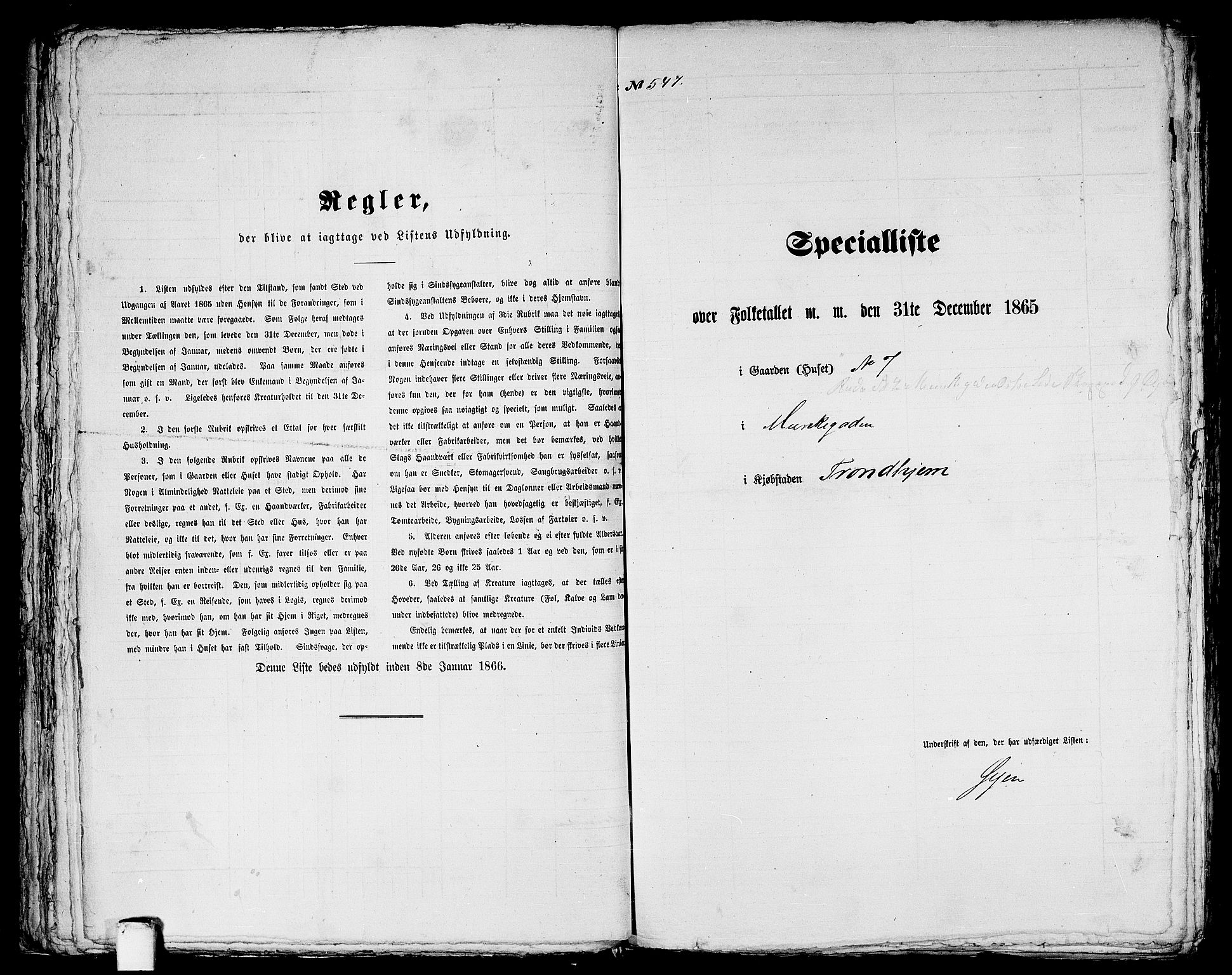 RA, Folketelling 1865 for 1601 Trondheim kjøpstad, 1865, s. 1142