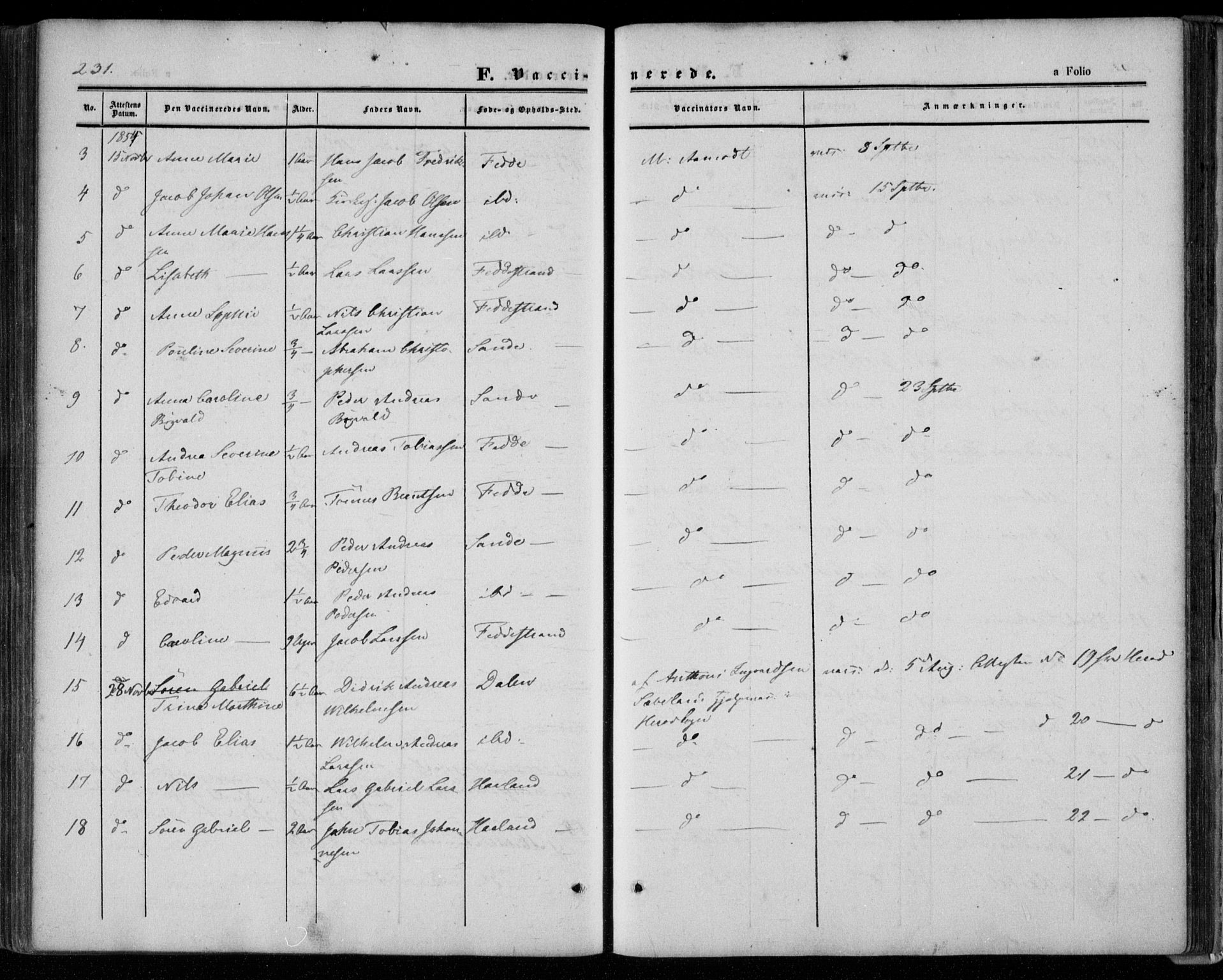Kvinesdal sokneprestkontor, SAK/1111-0026/F/Fa/Faa/L0002: Ministerialbok nr. A 2, 1850-1876, s. 231