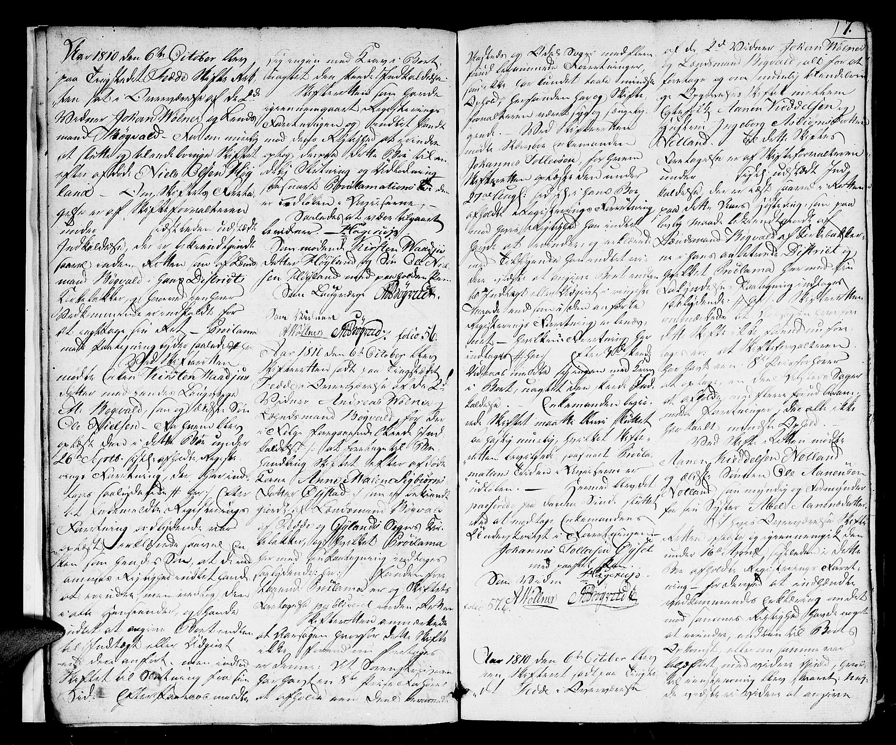 Flekkefjord sorenskriveri, AV/SAK-1221-0001/H/Hc/L0007: Skifteprotokoll nr. 1, med gårdsnavn- og personnavnregister, 1810-1816, s. 6b-7a