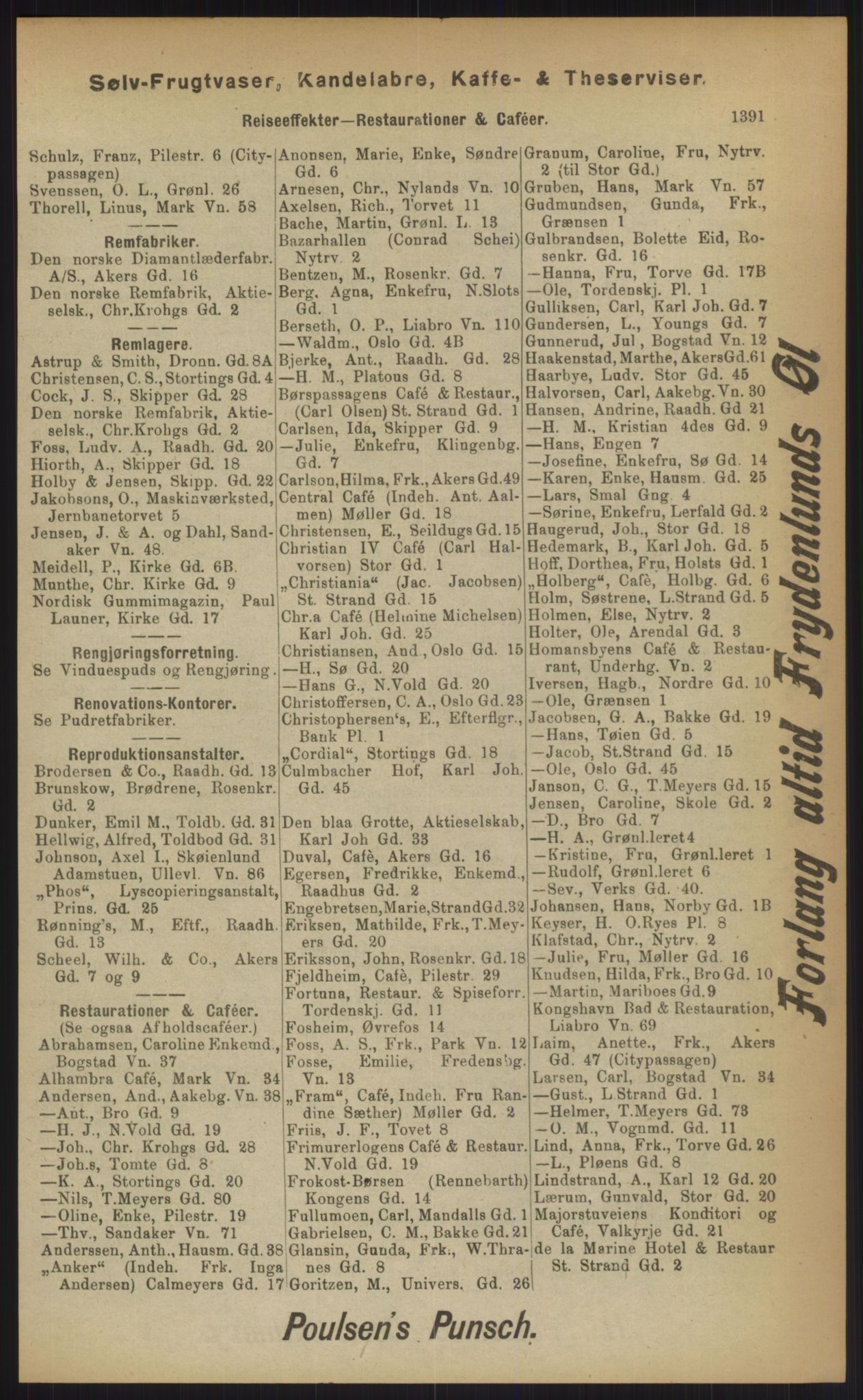Kristiania/Oslo adressebok, PUBL/-, 1903, s. 1391