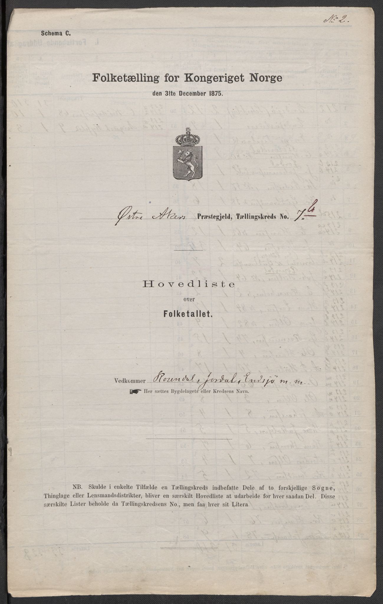 RA, Folketelling 1875 for 0218bP Østre Aker prestegjeld, 1875, s. 56