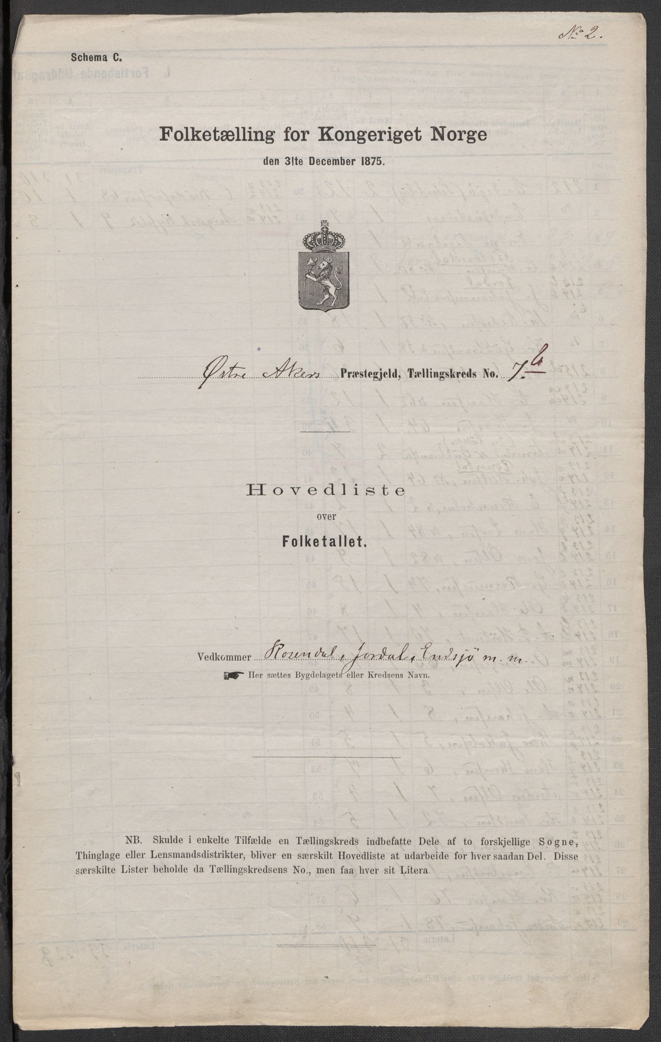 RA, Folketelling 1875 for 0218bP Østre Aker prestegjeld, 1875, s. 56