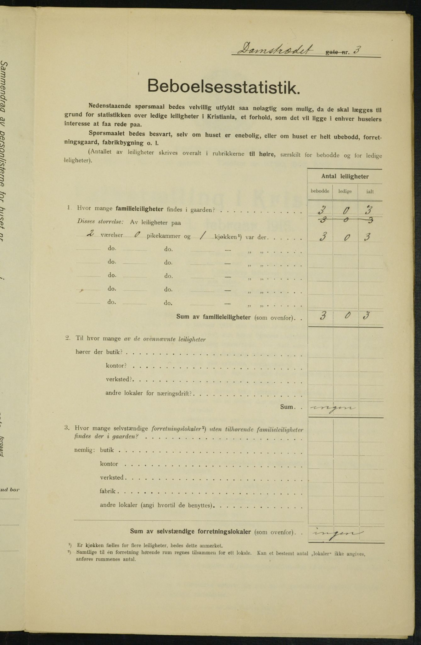 OBA, Kommunal folketelling 1.2.1915 for Kristiania, 1915, s. 14401