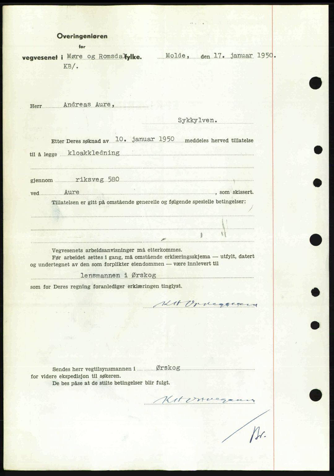 Nordre Sunnmøre sorenskriveri, AV/SAT-A-0006/1/2/2C/2Ca: Pantebok nr. A33, 1949-1950, Dagboknr: 290/1950