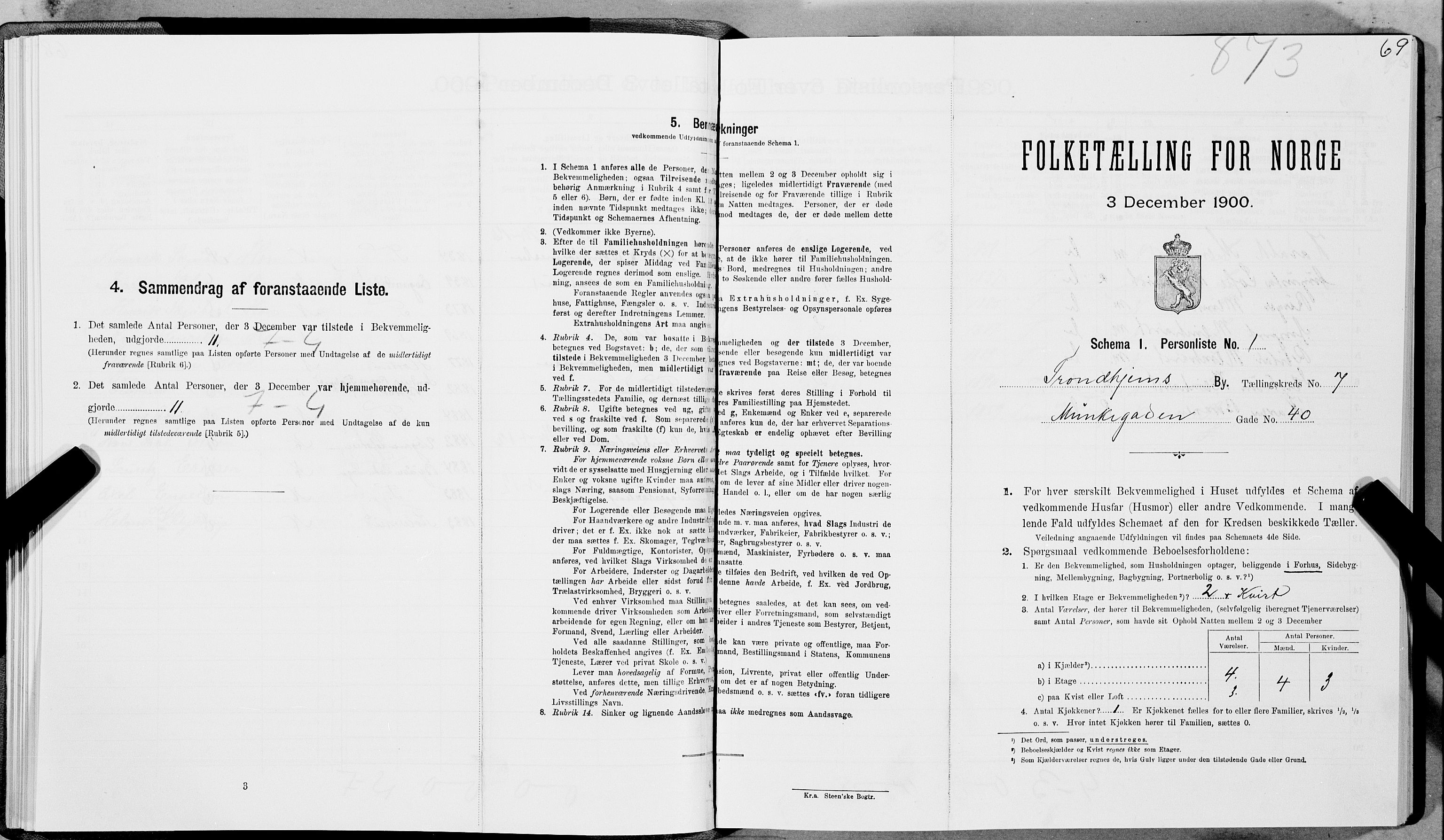 SAT, Folketelling 1900 for 1601 Trondheim kjøpstad, 1900, s. 1126