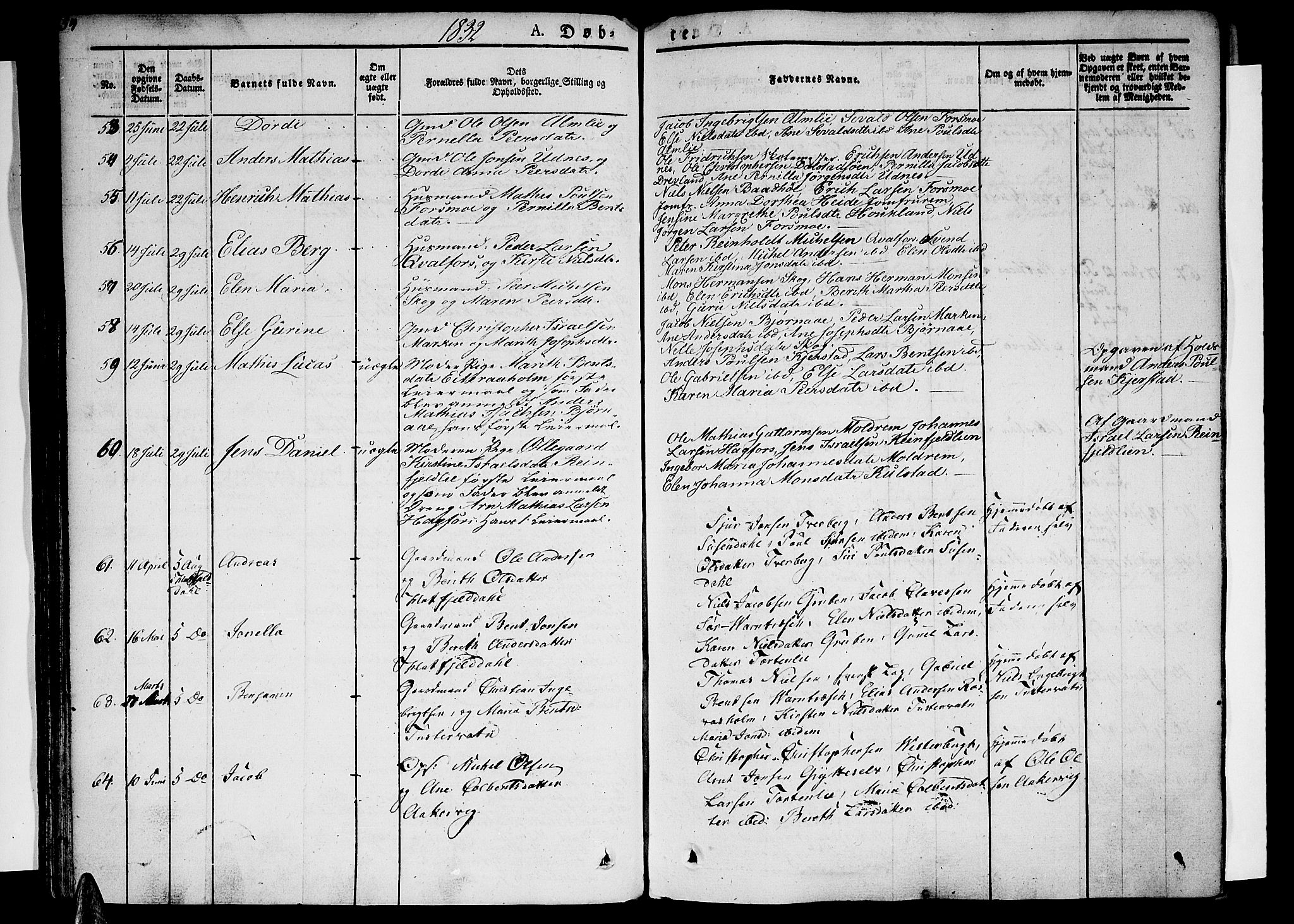 Ministerialprotokoller, klokkerbøker og fødselsregistre - Nordland, AV/SAT-A-1459/820/L0289: Ministerialbok nr. 820A10, 1826-1845, s. 54