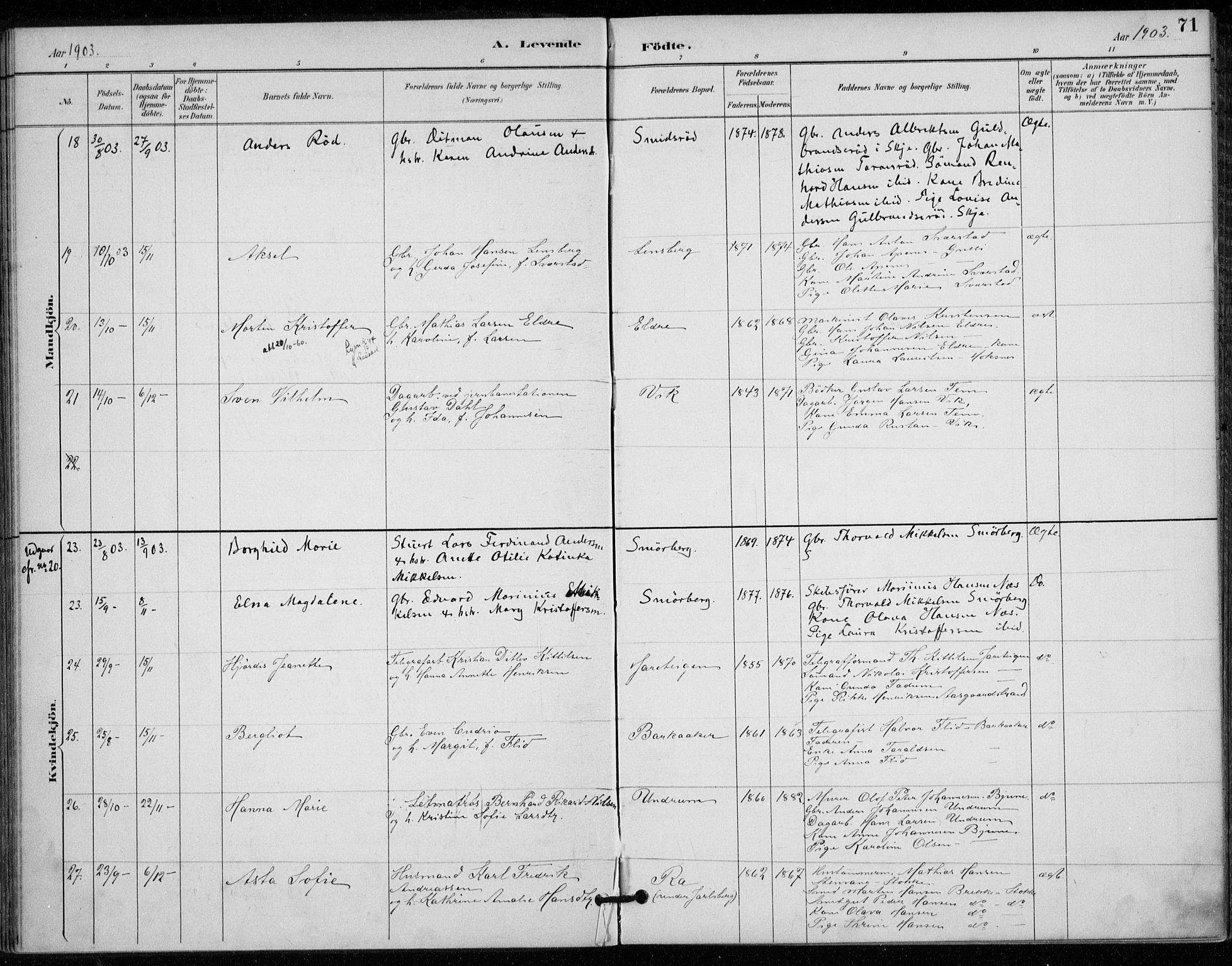 Sem kirkebøker, AV/SAKO-A-5/F/Fa/L0011: Ministerialbok nr. I 11, 1888-1904, s. 71