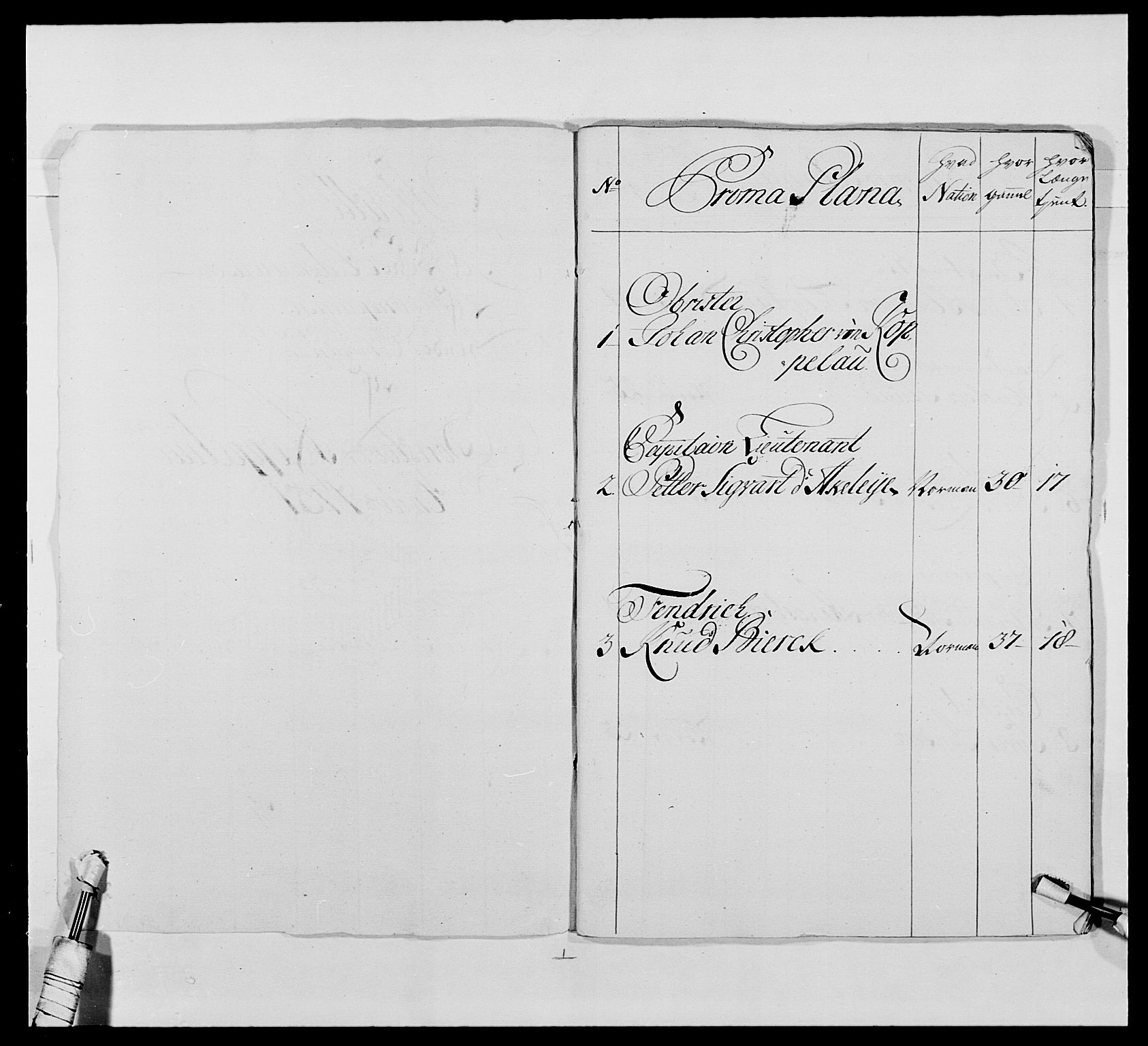 Kommanderende general (KG I) med Det norske krigsdirektorium, AV/RA-EA-5419/E/Ea/L0479: 3. Sønnafjelske dragonregiment, 1756-1760, s. 7