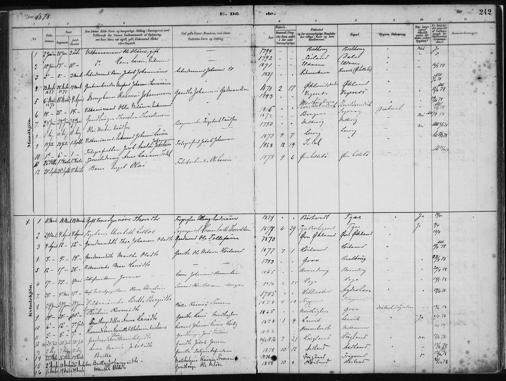 Stord sokneprestembete, AV/SAB-A-78201/H/Haa: Ministerialbok nr. B 2, 1878-1913, s. 242