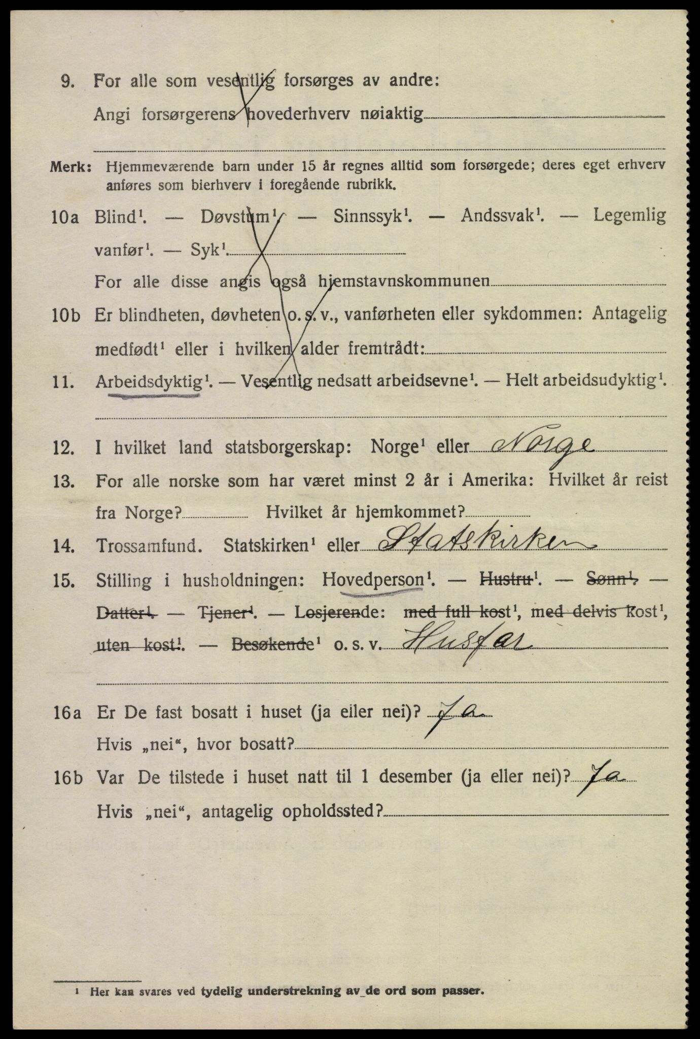 SAKO, Folketelling 1920 for 0826 Tinn herred, 1920, s. 19261