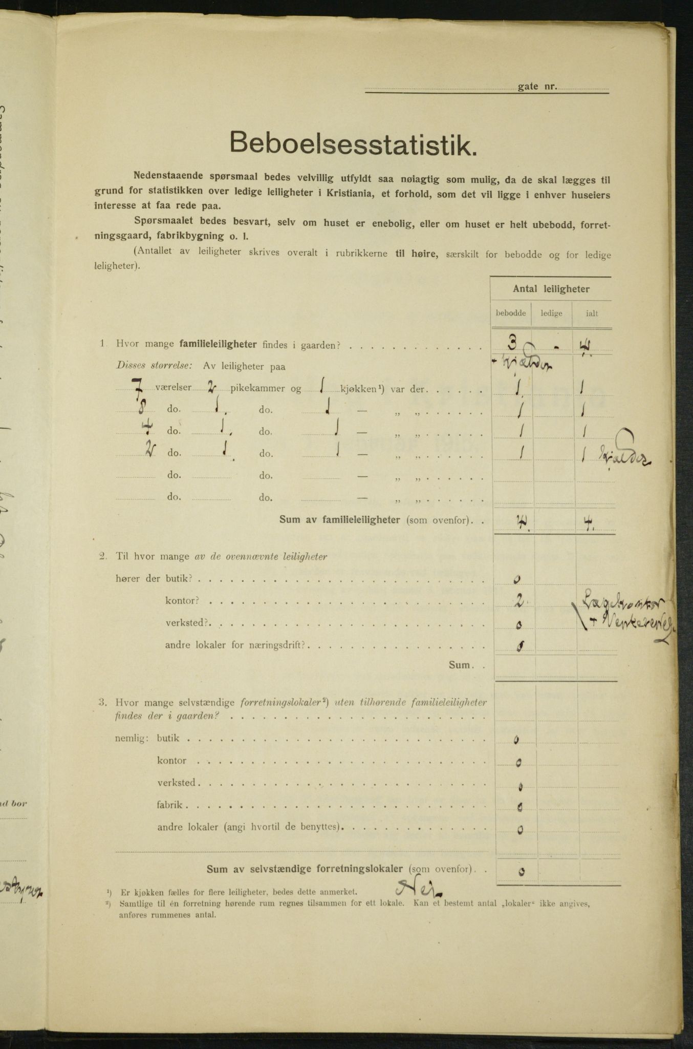 OBA, Kommunal folketelling 1.2.1915 for Kristiania, 1915, s. 87991