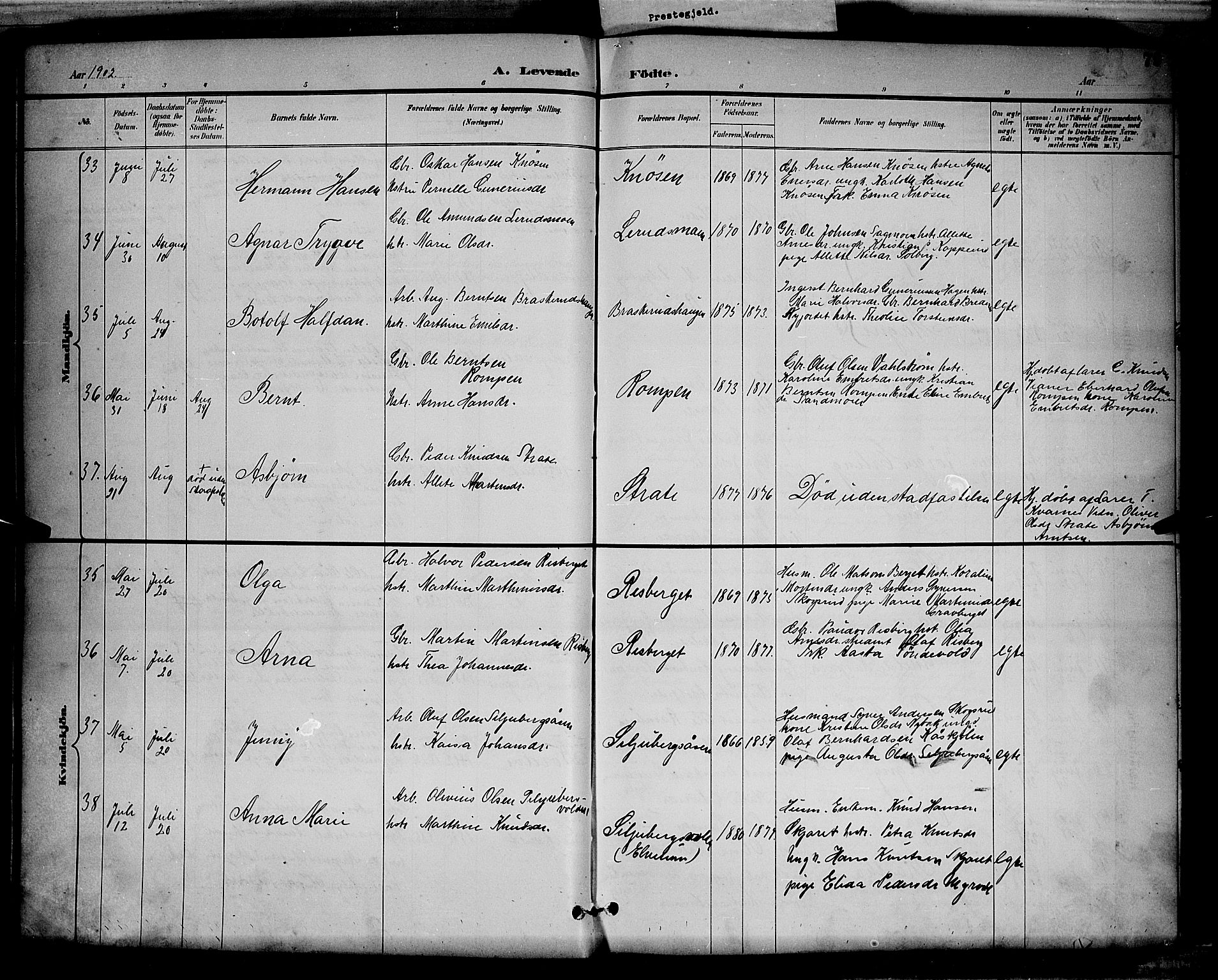 Våler prestekontor, Hedmark, AV/SAH-PREST-040/H/Ha/Hab/L0001: Klokkerbok nr. 1, 1894-1904, s. 79