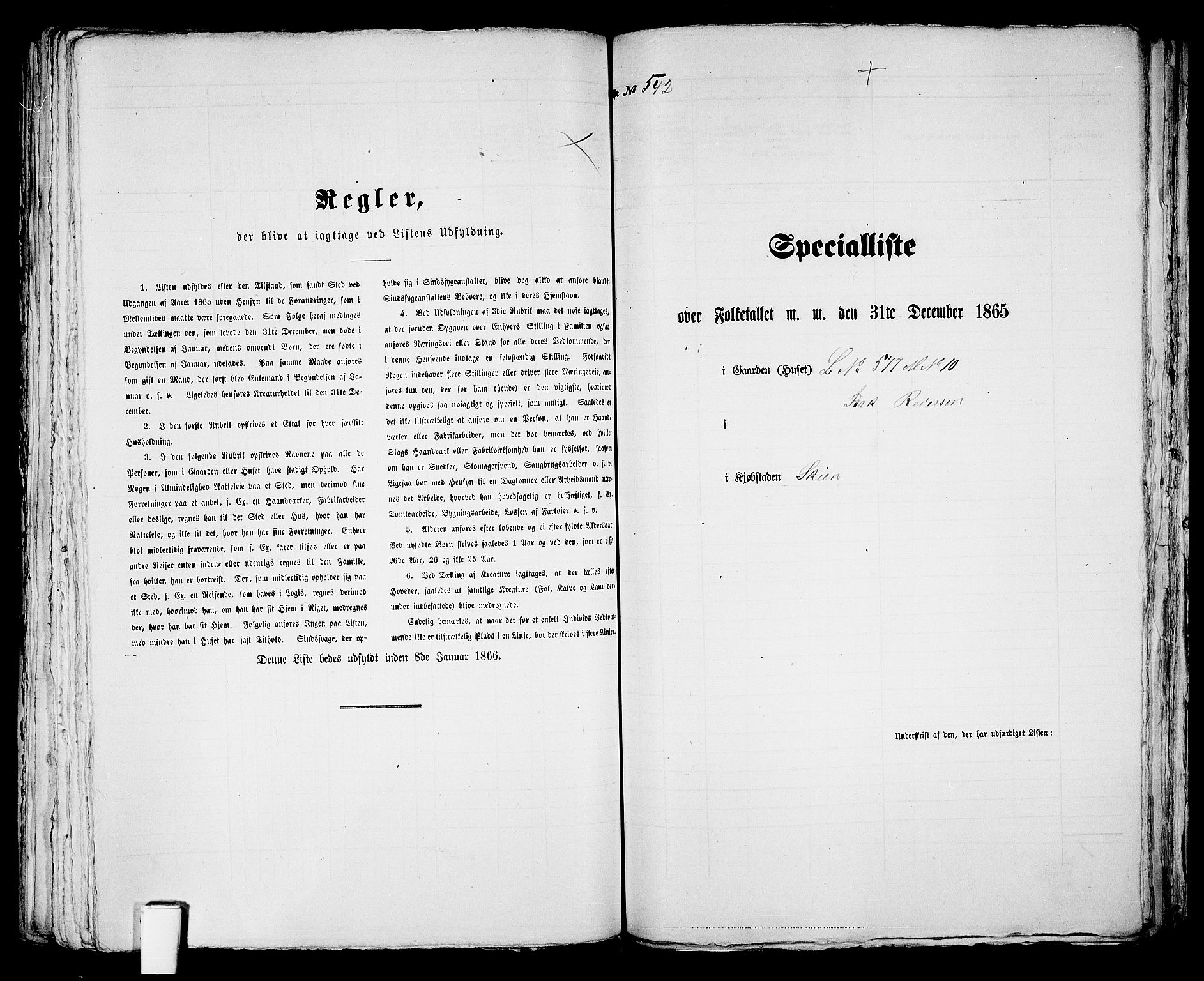 RA, Folketelling 1865 for 0806P Skien prestegjeld, 1865, s. 1109
