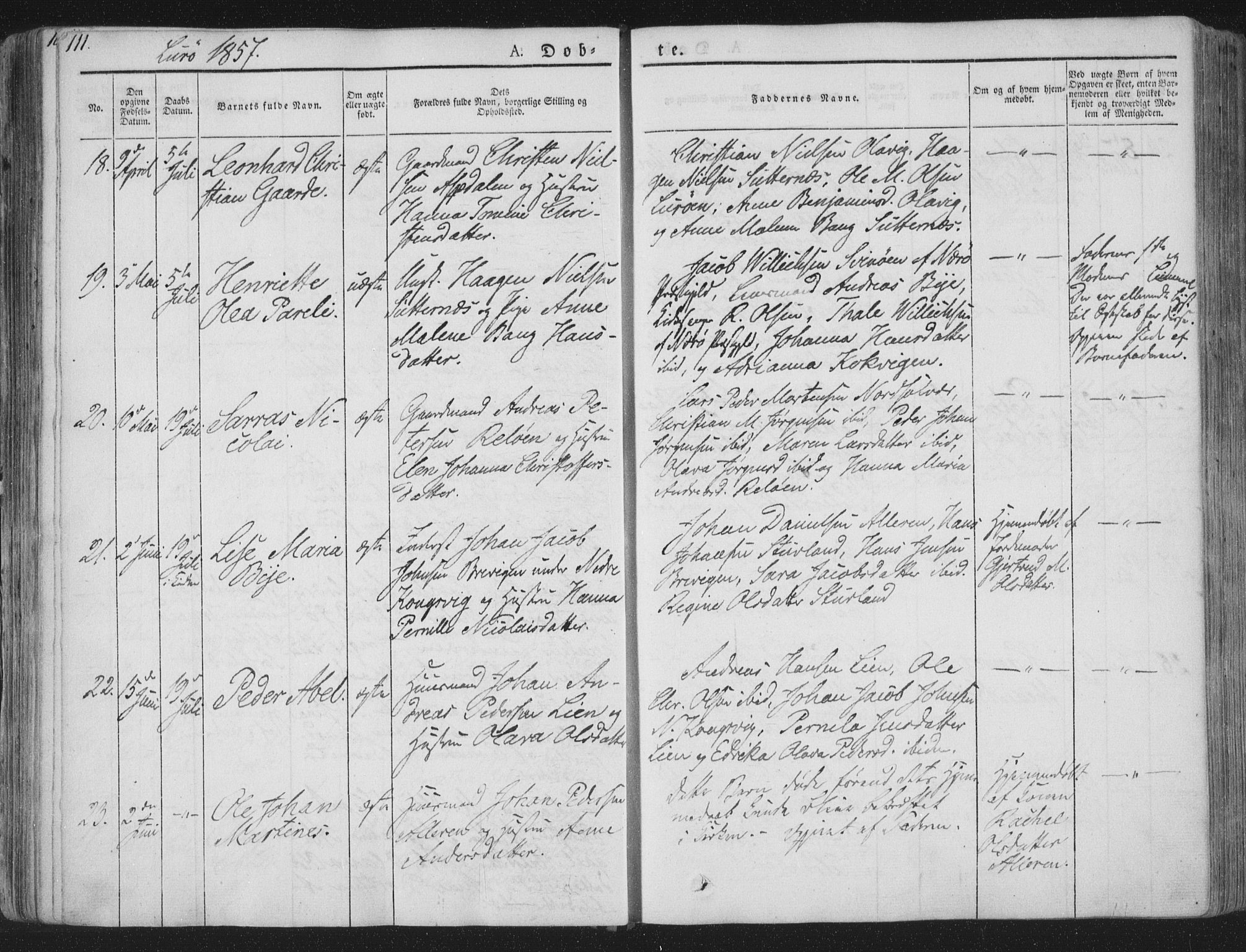 Ministerialprotokoller, klokkerbøker og fødselsregistre - Nordland, AV/SAT-A-1459/839/L0565: Ministerialbok nr. 839A02, 1825-1862, s. 111