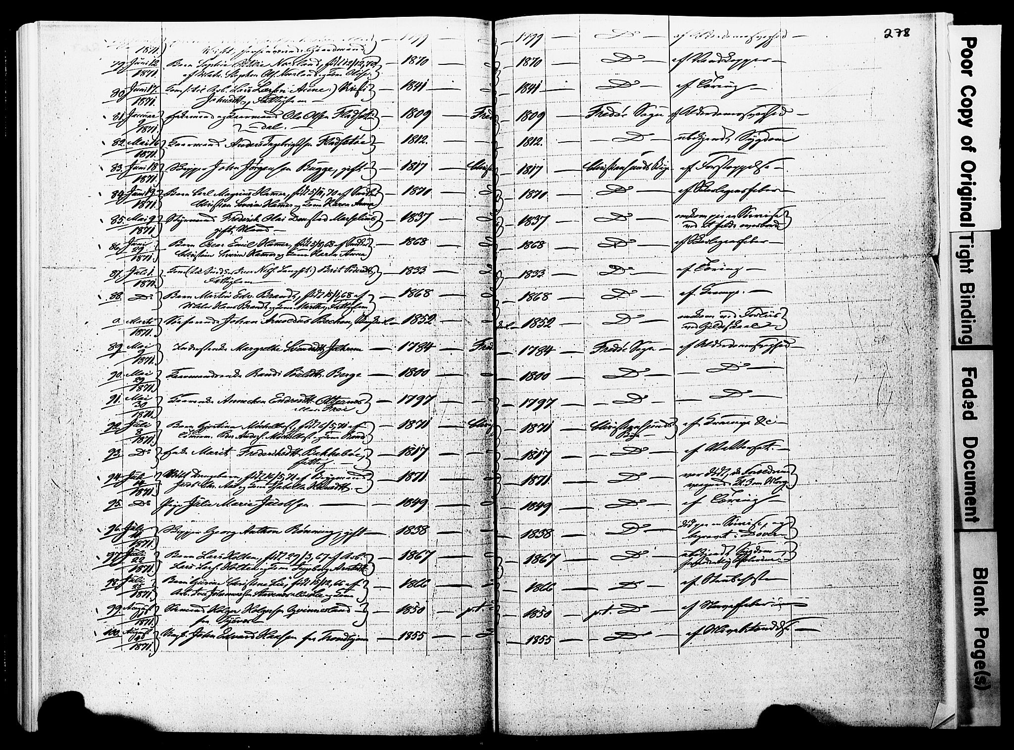 Ministerialprotokoller, klokkerbøker og fødselsregistre - Møre og Romsdal, AV/SAT-A-1454/572/L0857: Ministerialbok nr. 572D01, 1866-1872, s. 277-278