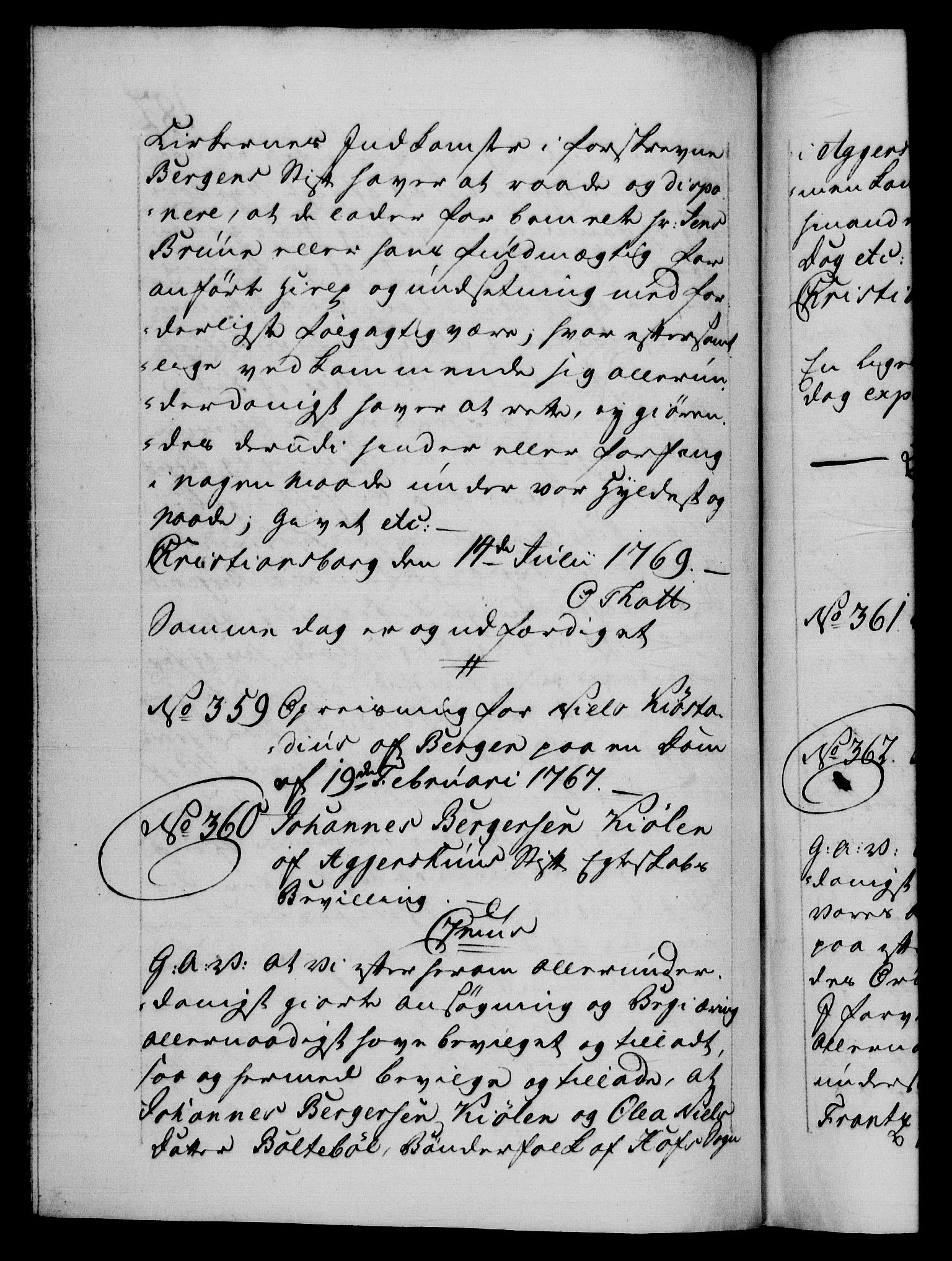 Danske Kanselli 1572-1799, RA/EA-3023/F/Fc/Fca/Fcaa/L0044: Norske registre, 1769-1771, s. 182b