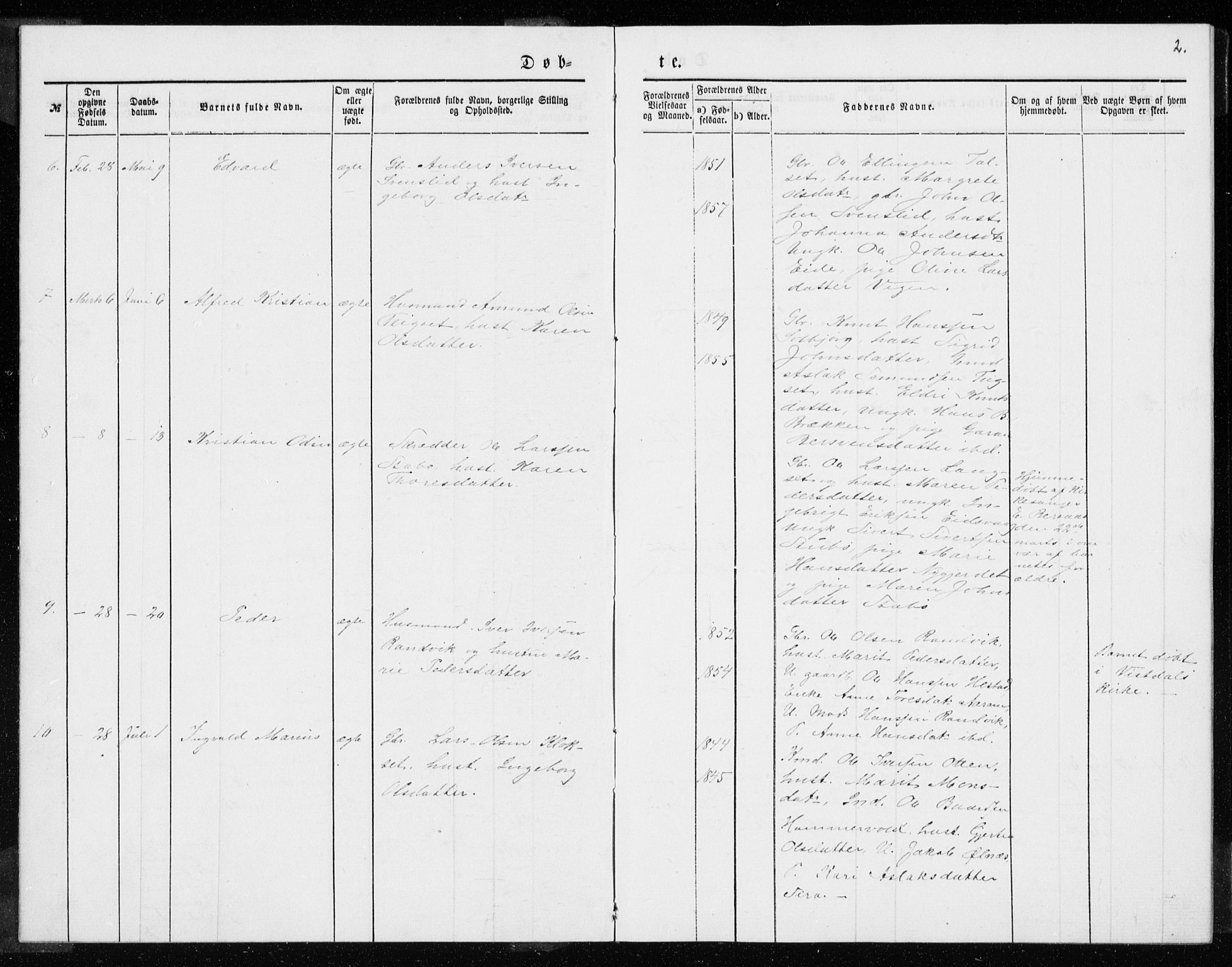 Ministerialprotokoller, klokkerbøker og fødselsregistre - Møre og Romsdal, SAT/A-1454/551/L0631: Klokkerbok nr. 551C03, 1886-1894, s. 2