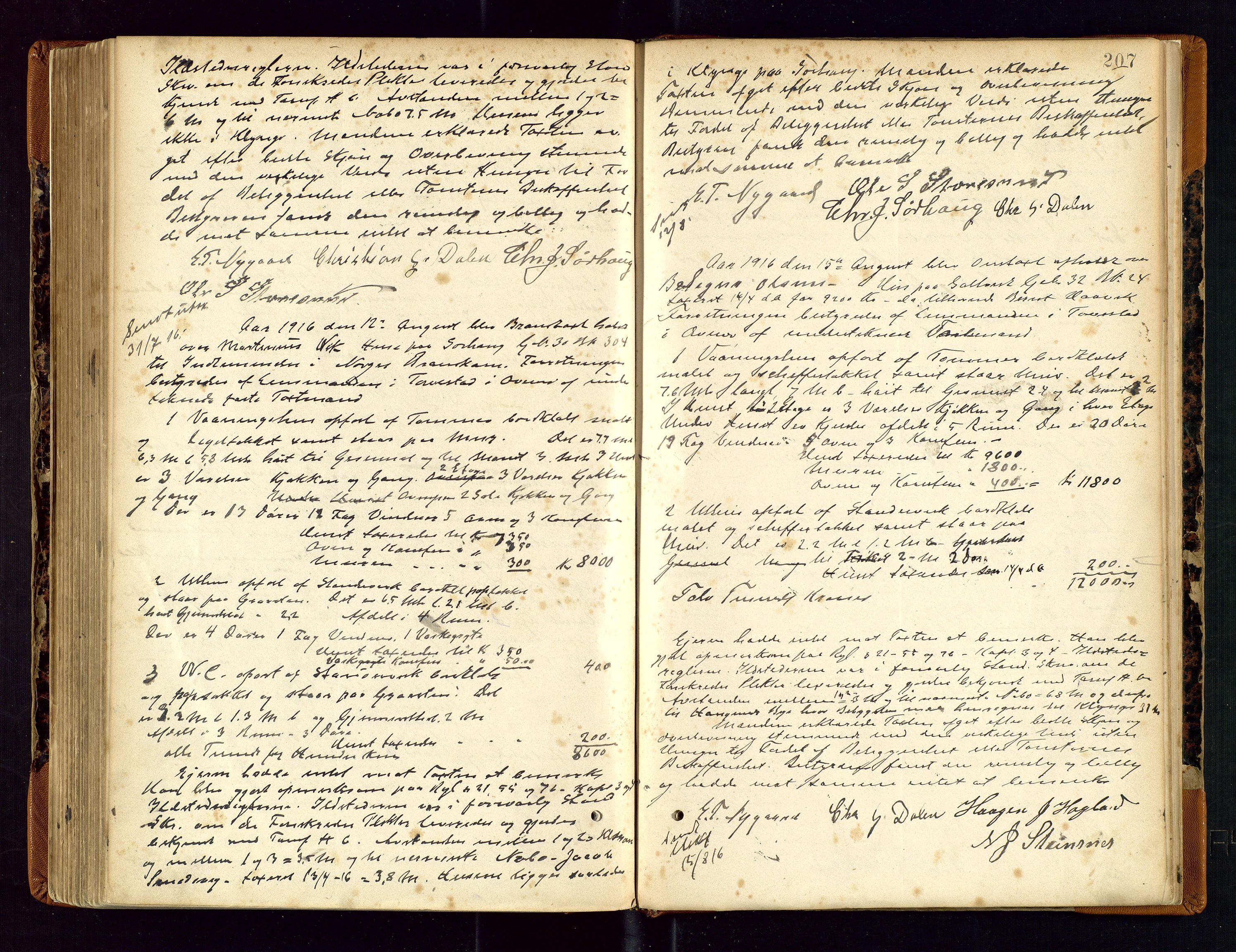 Torvestad lensmannskontor, SAST/A-100307/1/Goa/L0002: "Brandtaxationsprotokol for Torvestad Thinglag", 1883-1917, s. 206b-207a