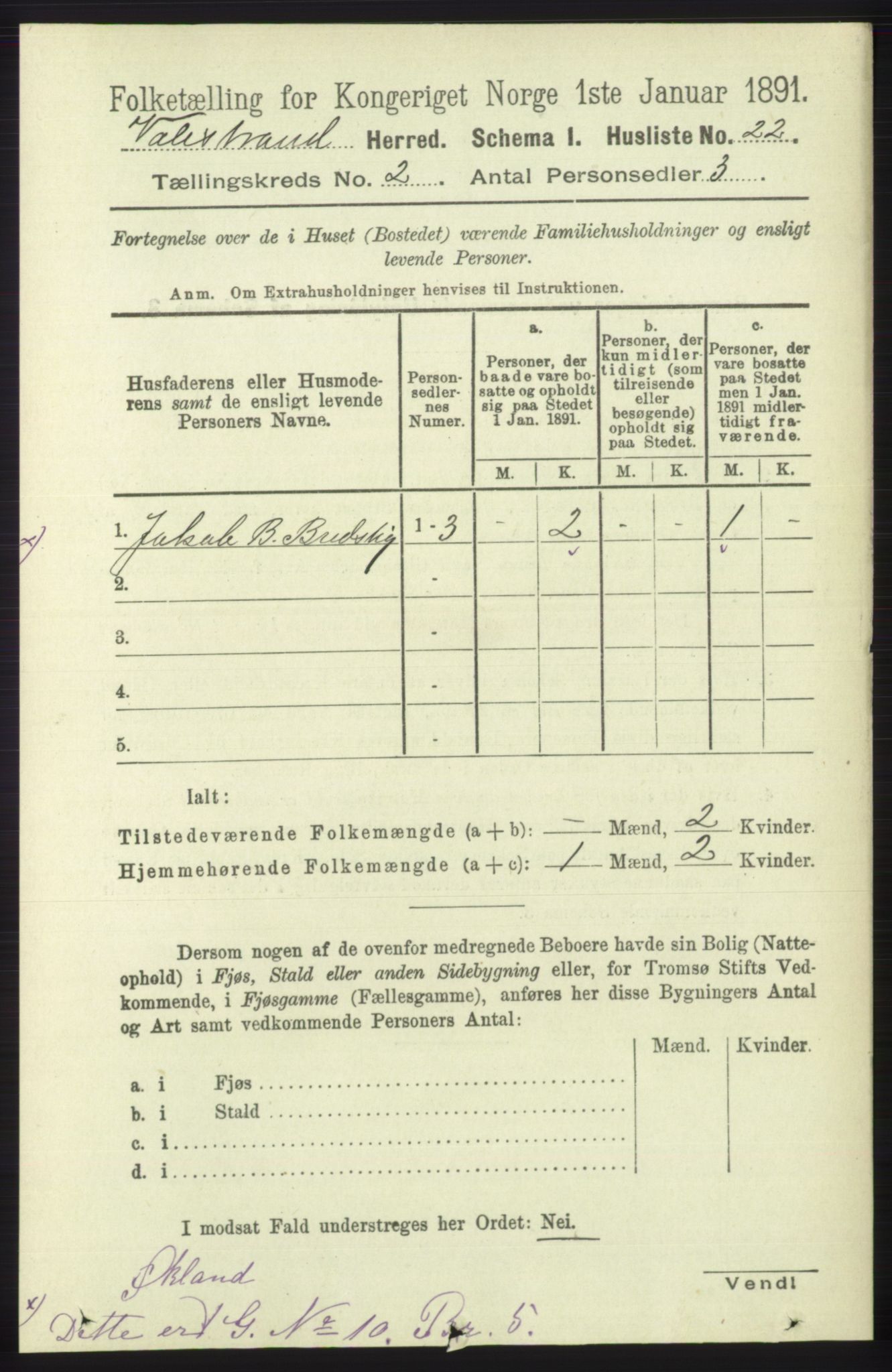 RA, Folketelling 1891 for 1217 Valestrand herred, 1891, s. 281