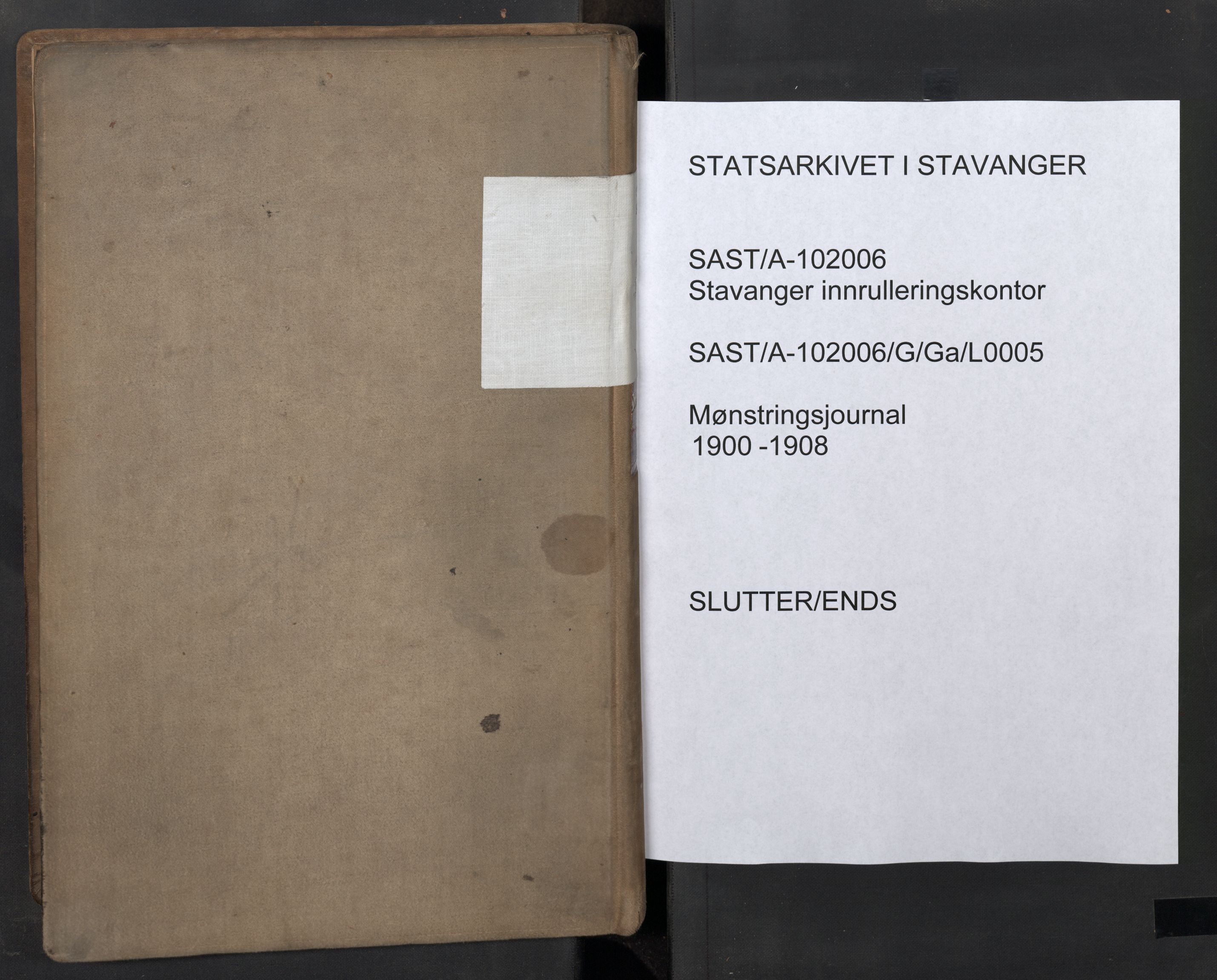 Stavanger sjømannskontor, SAST/A-102006/G/Ga/L0005: Mønstringsjournal, 1900-1908, s. 208