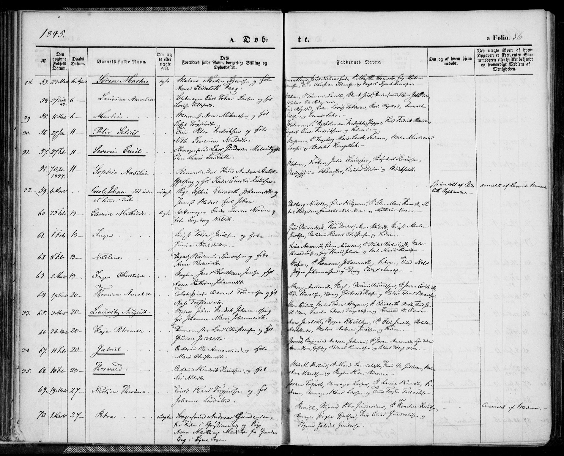 Kristiansand domprosti, AV/SAK-1112-0006/F/Fa/L0013: Ministerialbok nr. A 13, 1842-1851, s. 56